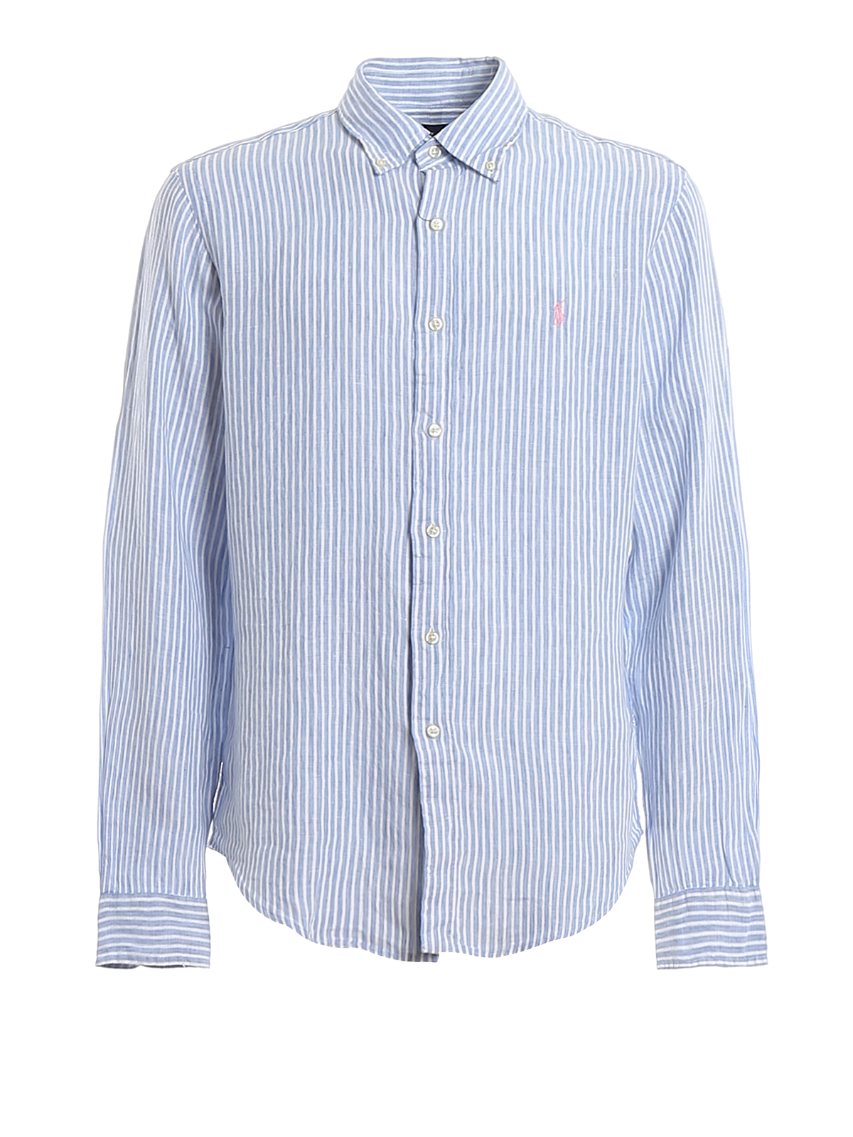 Polo Ralph Lauren - Logo embroidery striped linen shirt - shirts ...