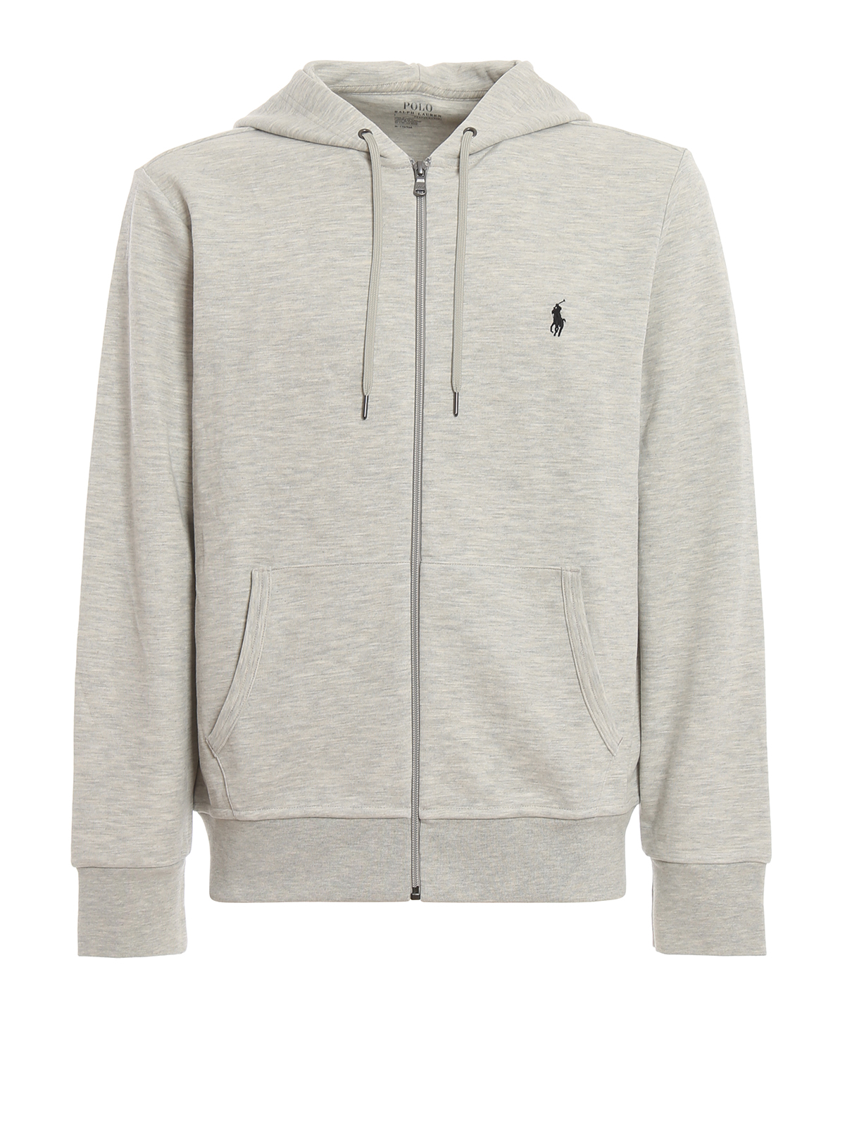 Sweatshirts & Sweaters Polo Ralph Lauren - Melange grey performing cotton  blend hoodie - 710652313023