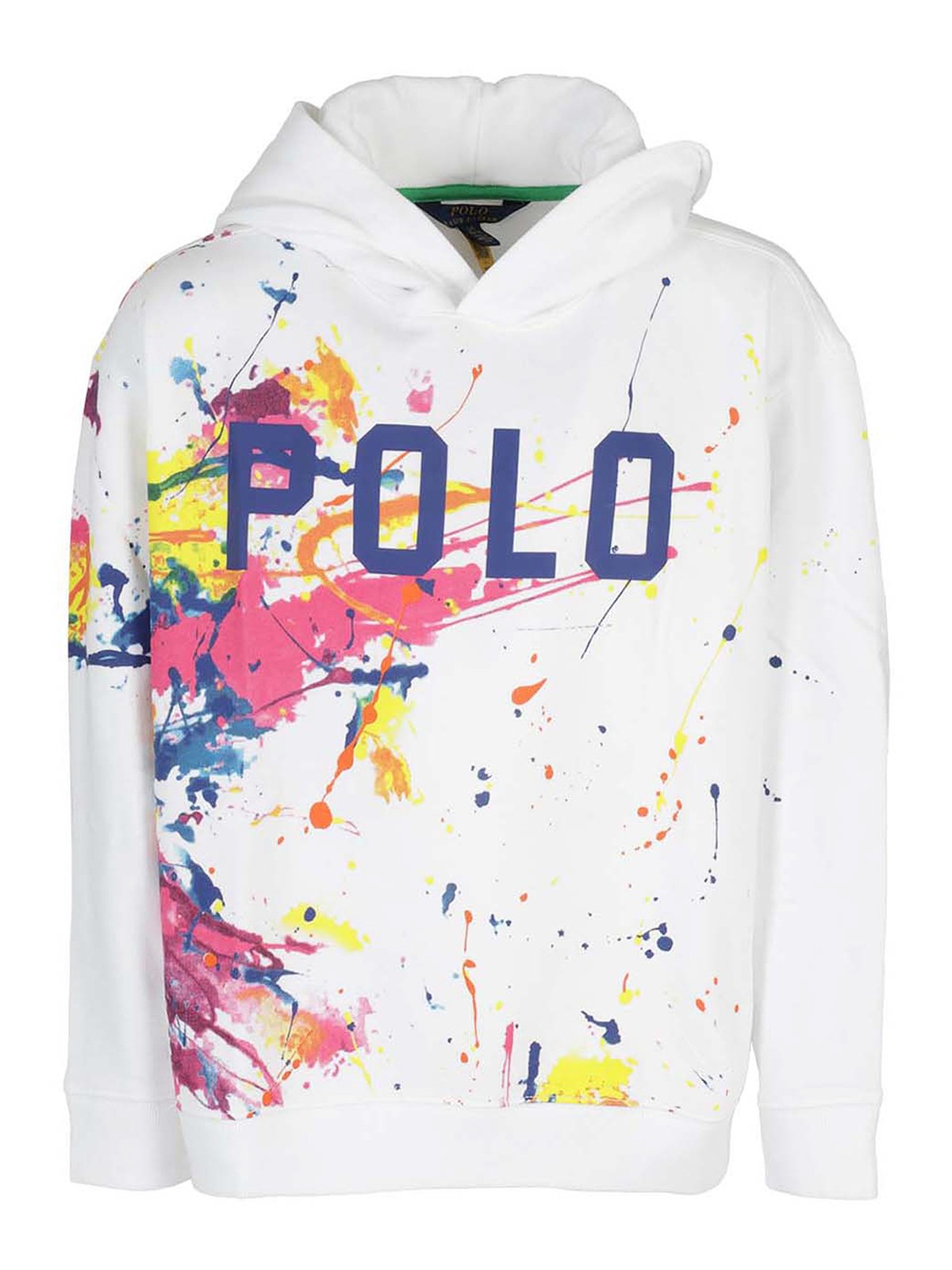 Polo Ralph Lauren Printed Jersey Hoodie In Multicolour
