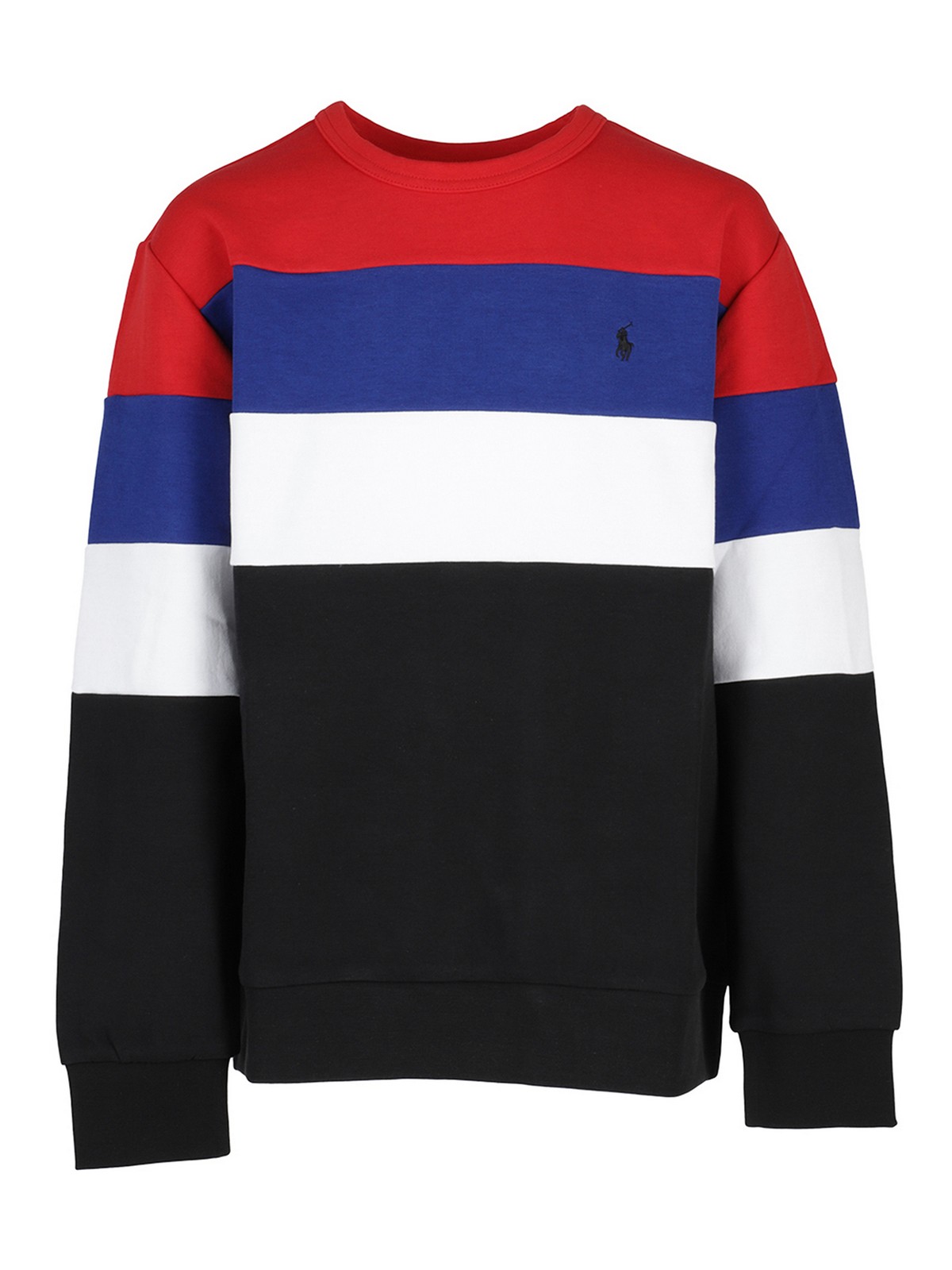 Polo Ralph Lauren Striped Cotton Blend Sweatshirt In Multicolour