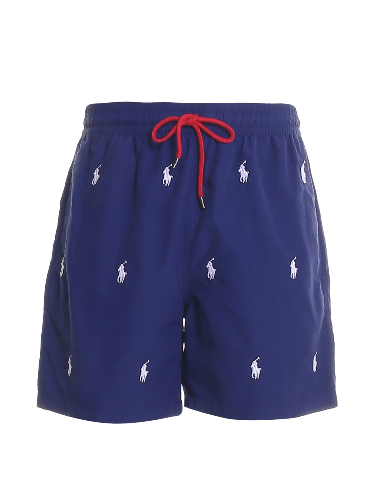 POLO RALPH LAUREN ALL OVER LOGO EMBROIDERY SWIM SHORTS