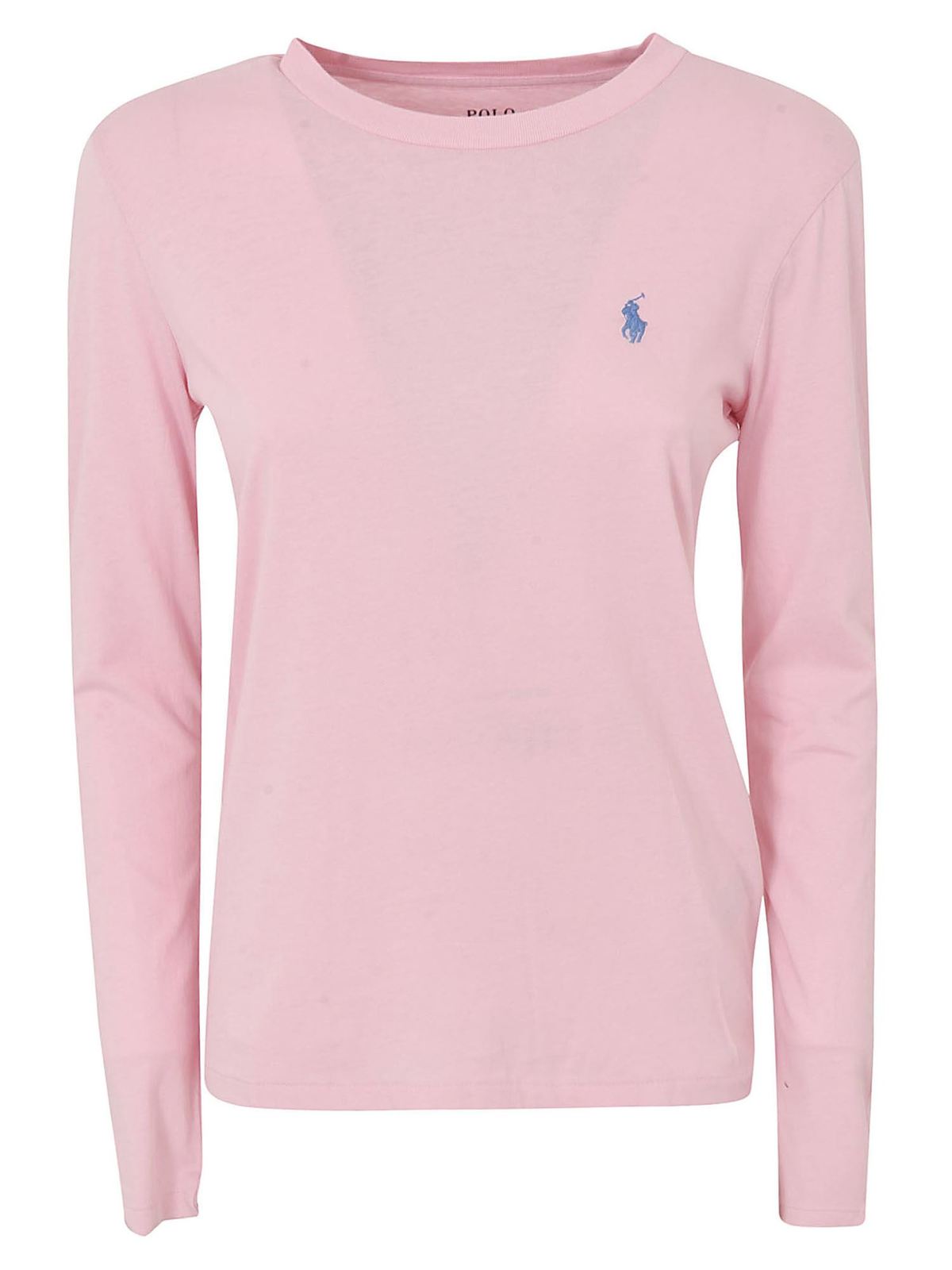 T-shirts Polo Ralph Lauren - Logo long-sleeved T-shirt in pink -  211757946015