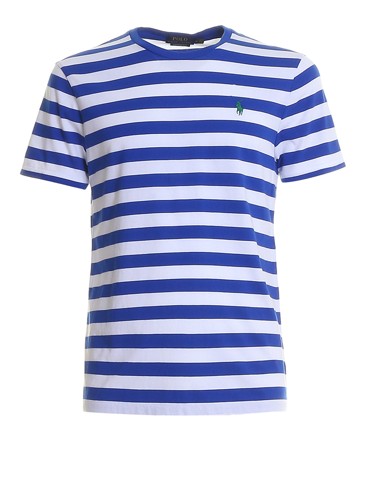 POLO RALPH LAUREN STRIPED JERSEY T-SHIRT WITH LOGO EMBROIDERY