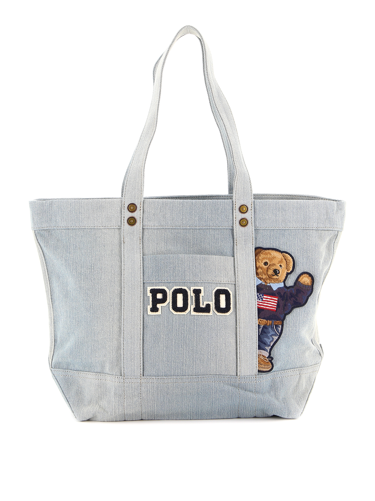 Totes bags Polo Ralph Lauren - Logo patch denim shopper - 428746449001