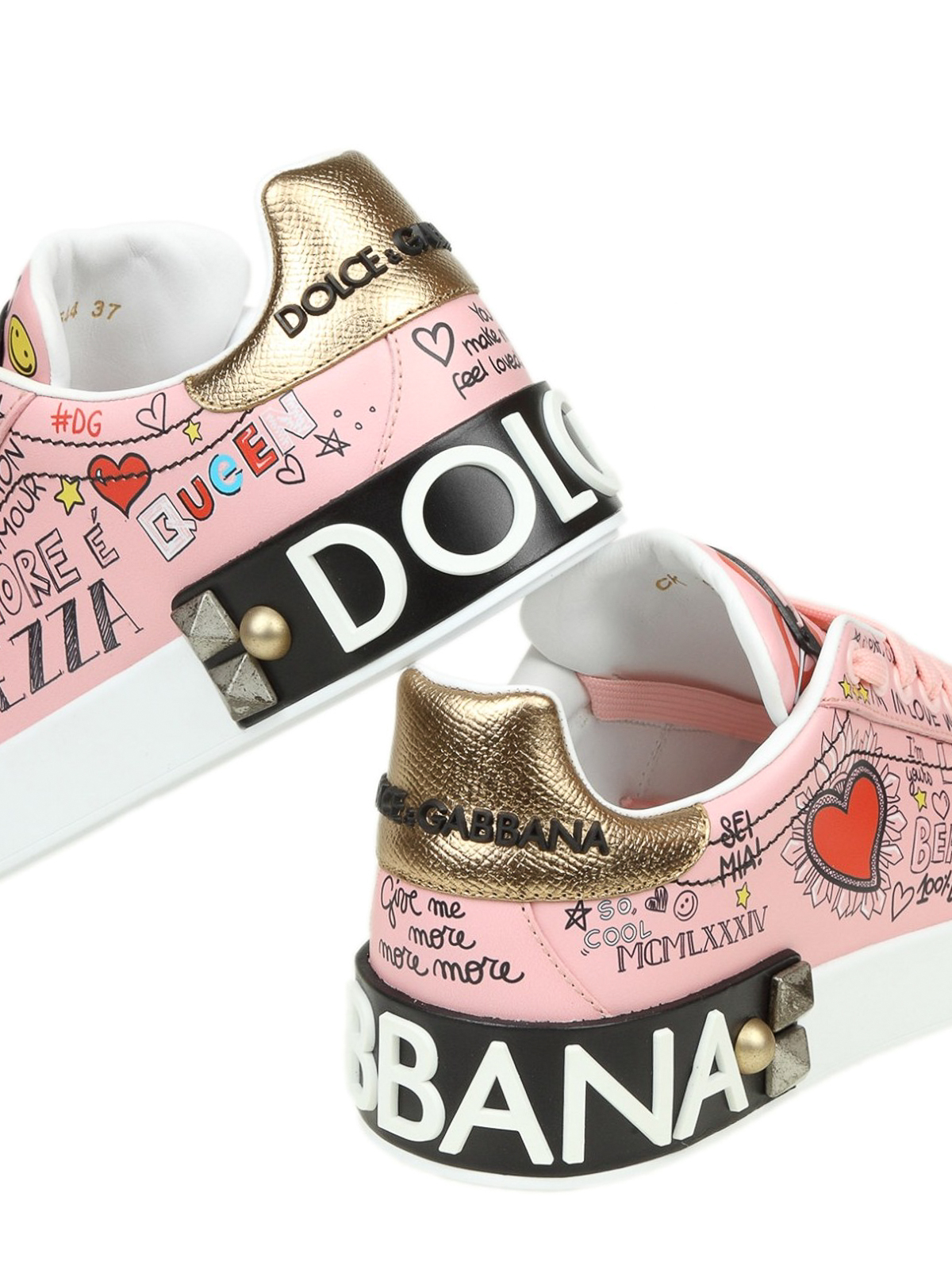 dolce and gabbana pink trainers