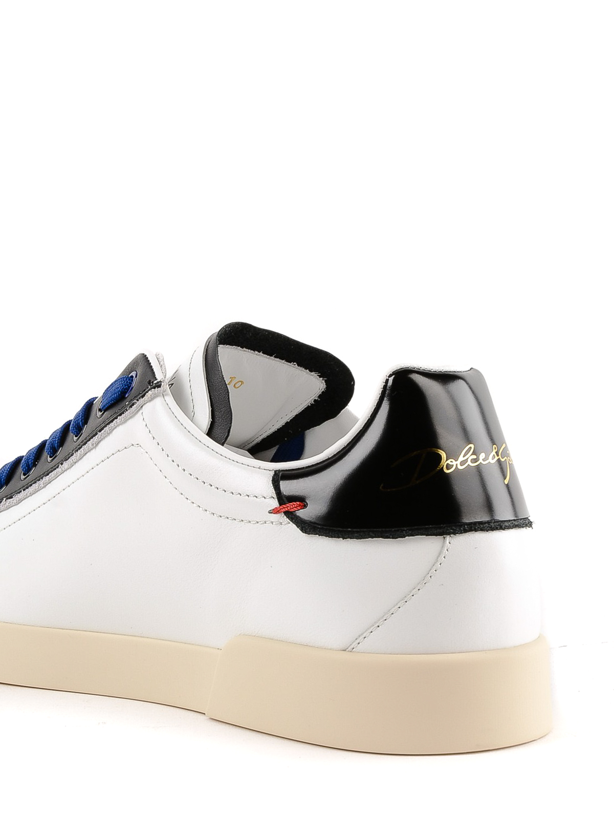 Sneakers Dolce \u0026 Gabbana - Sneaker Portofino con banda in vernice blu -  CS1613AU45189951