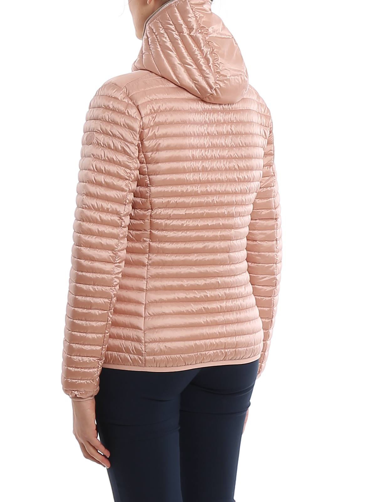 powder pink puffer jacket