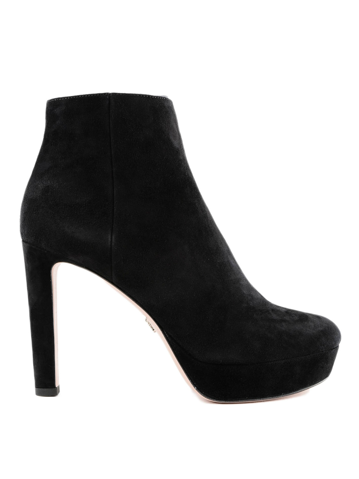 Ankle boots Prada - Black suede platform booties - 1TP255008F0002F105