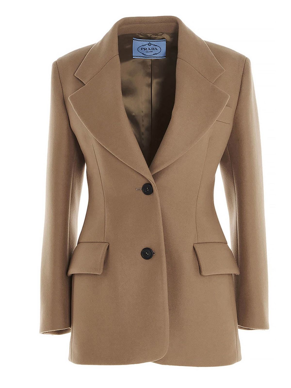prada camel coat