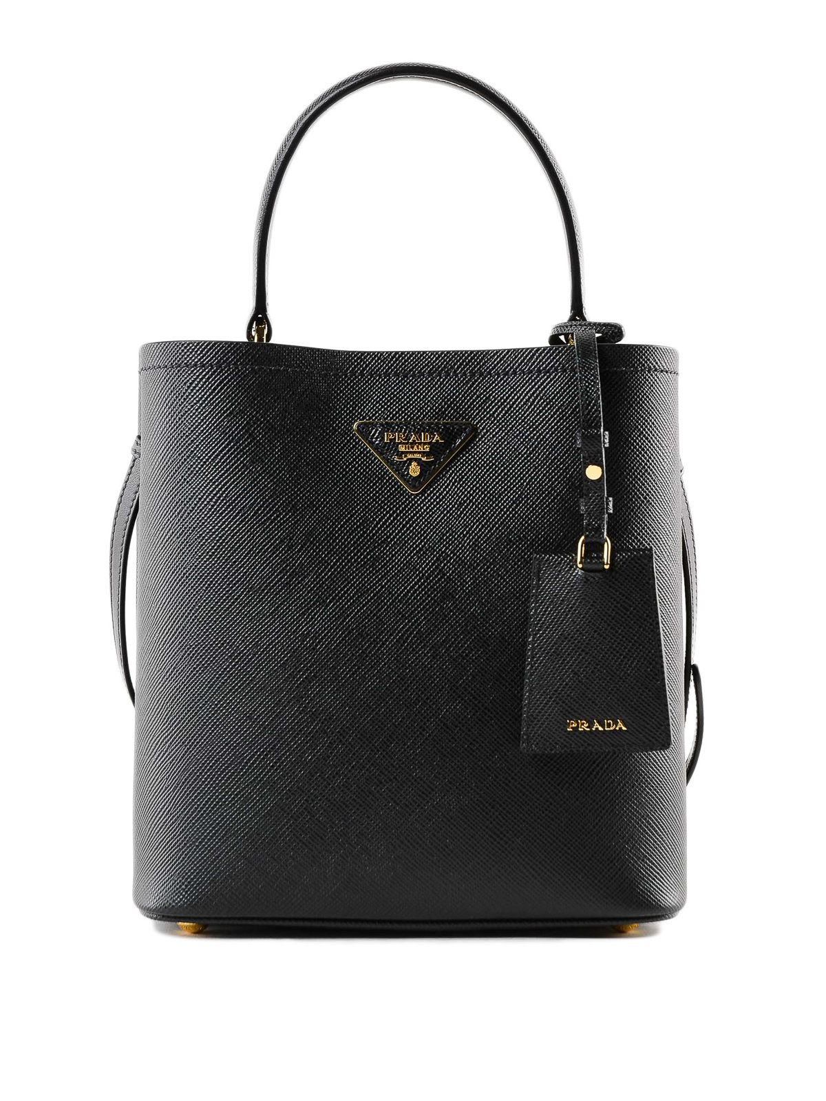 prada bucket bag black