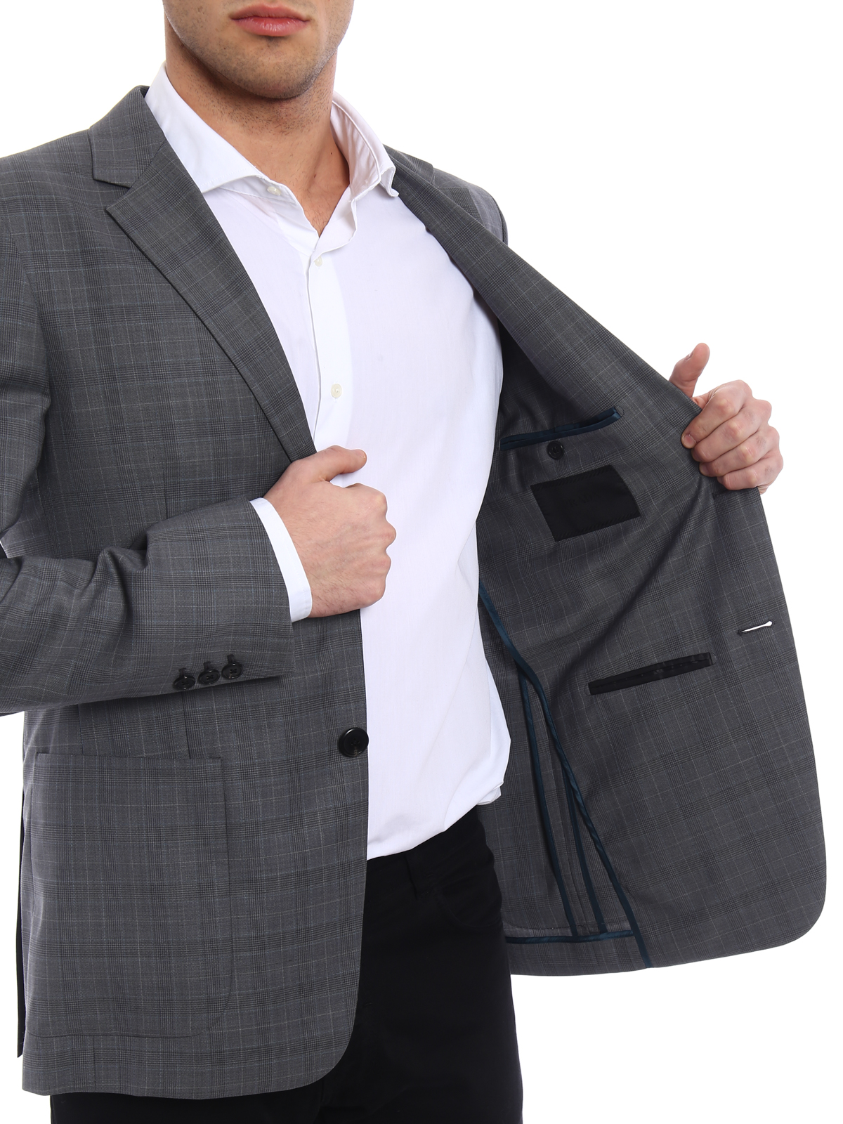 gray unstructured blazer