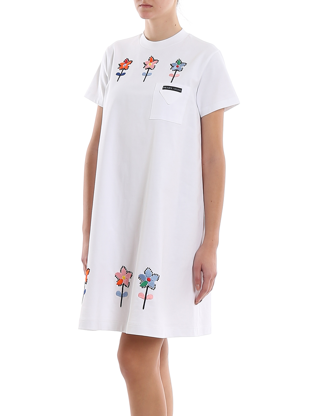 Short dresses Prada - Floral embroidery dress - 33540R1V1DF0K7X