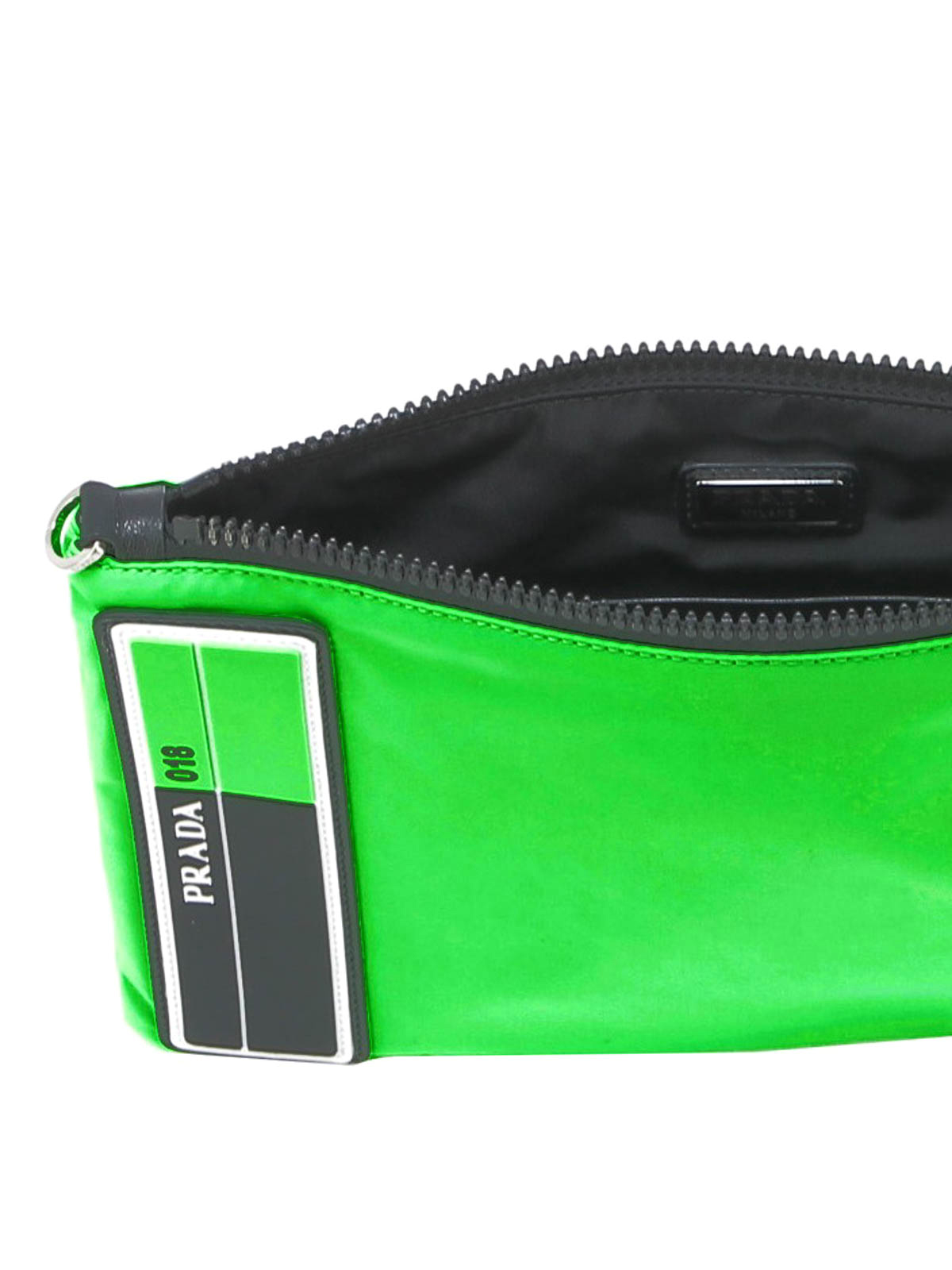Prada - Fluo green nylon clutch 