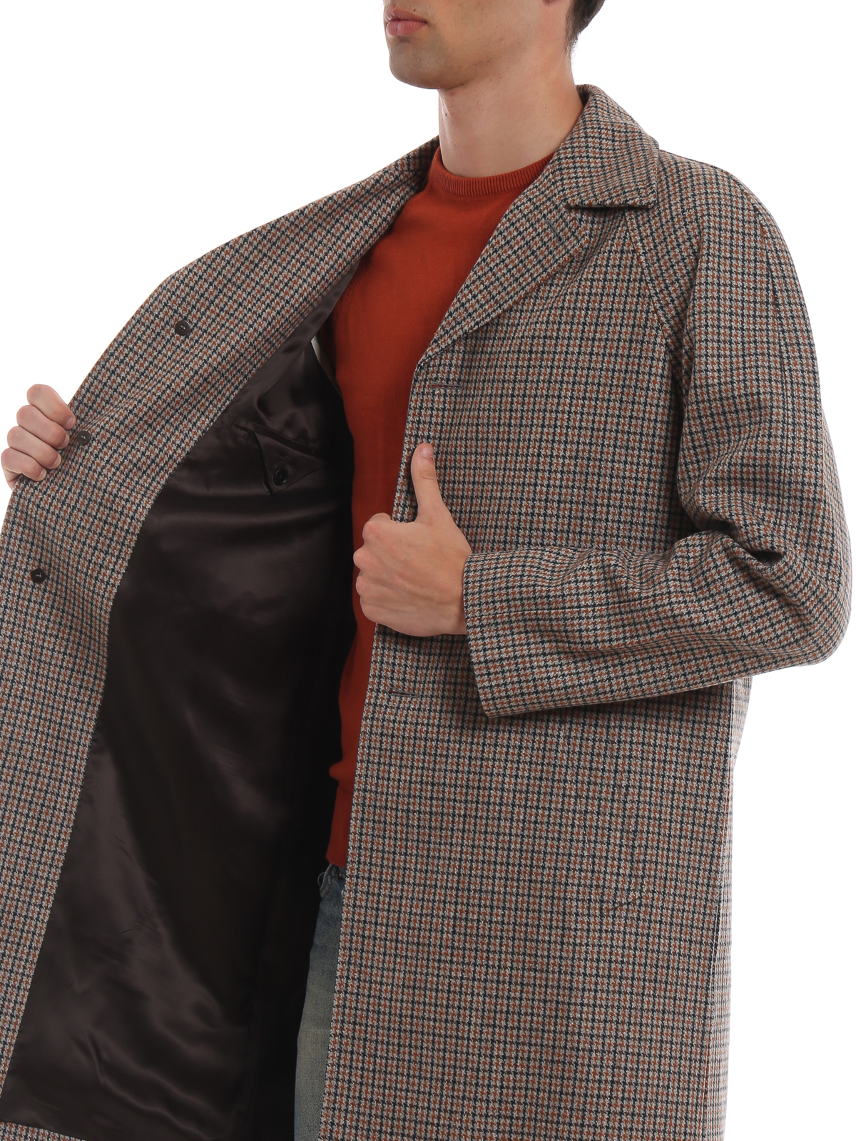 Prada - Houndstooth Shetland wool coat 