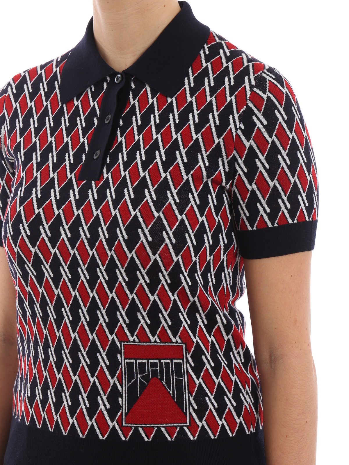 prada geometric polo
