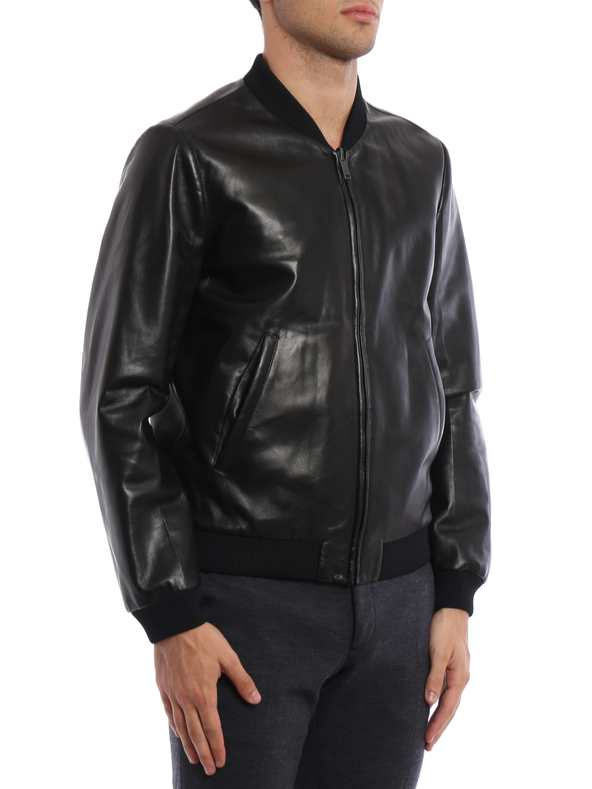 Leather jacket Prada - Reversible napa bomber jacket - UPW098038002
