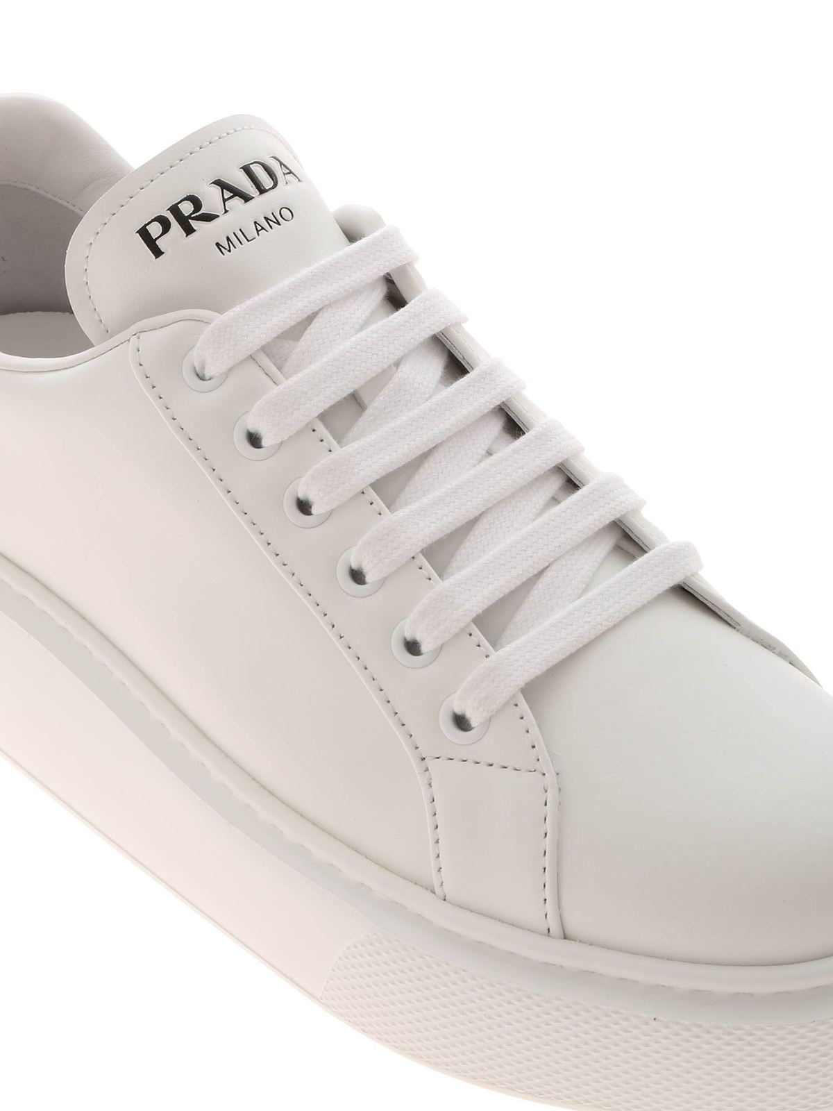 prada white tennis shoes