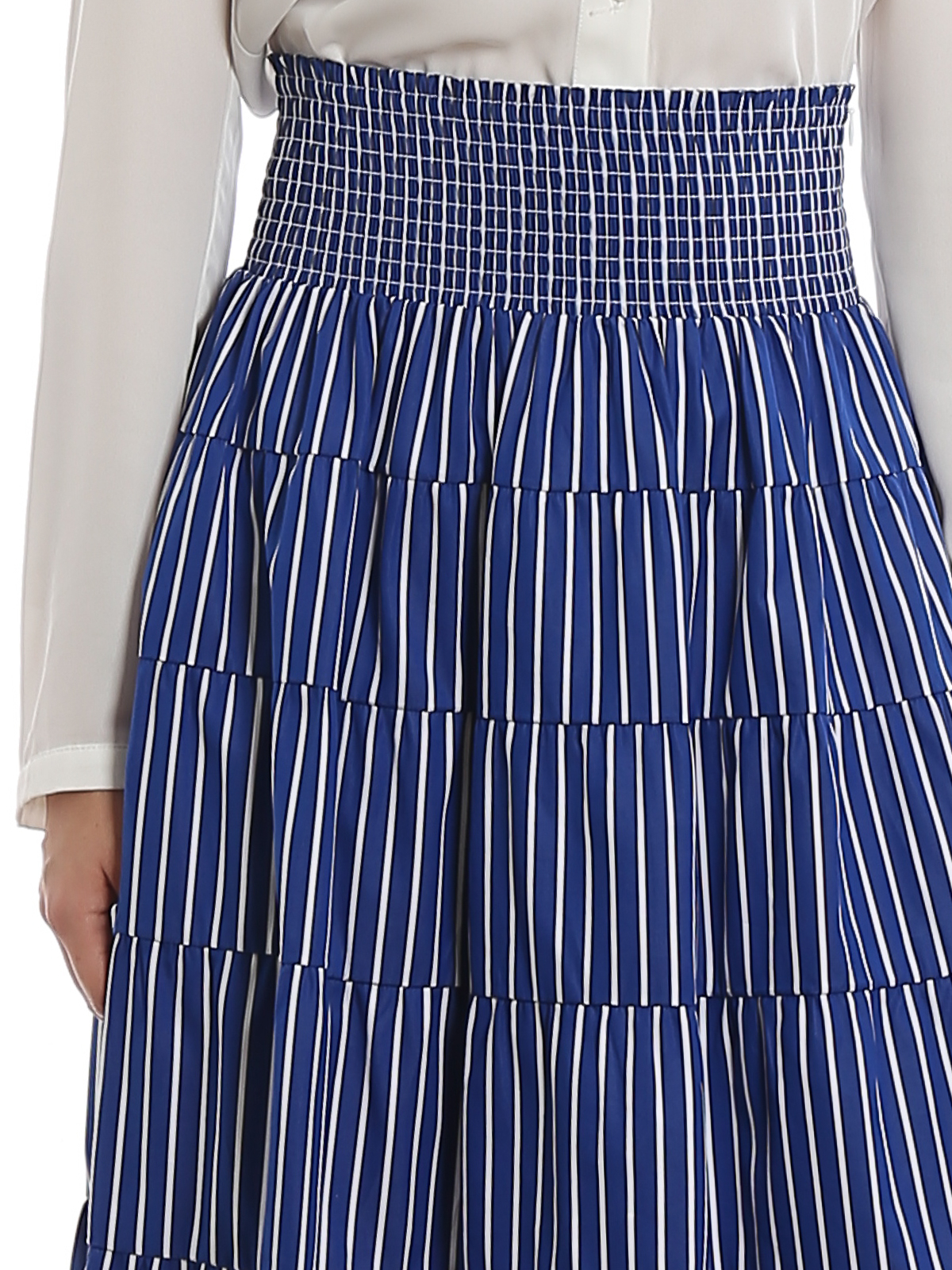 prada striped skirt