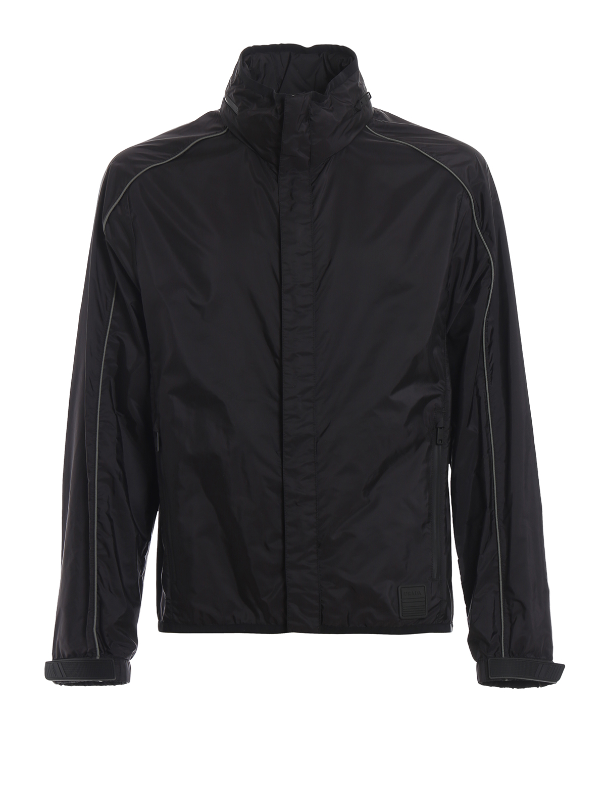 Casual jackets Prada - Black lightweight nylon windbreaker - SGB009Q04002