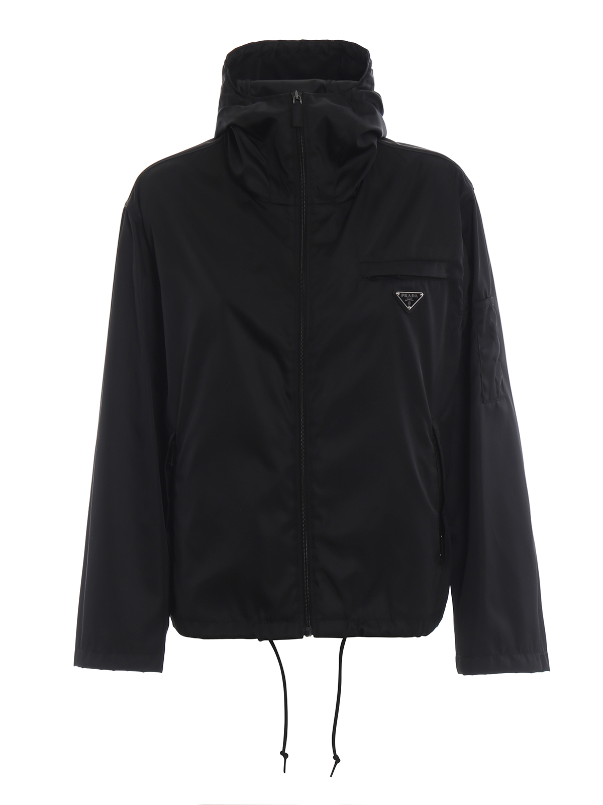 Casual jackets Prada - Black nylon windbreaker - 291434I18002 