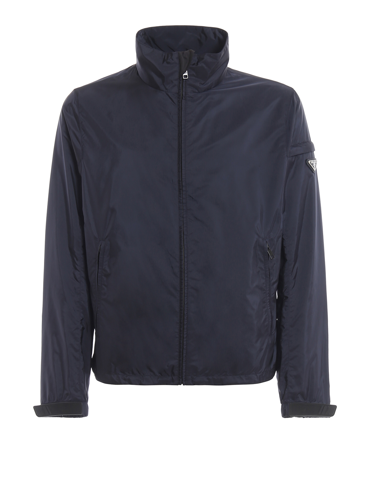 Casual jackets Prada - Navy coated nylon windbreaker - SGB120Q04124
