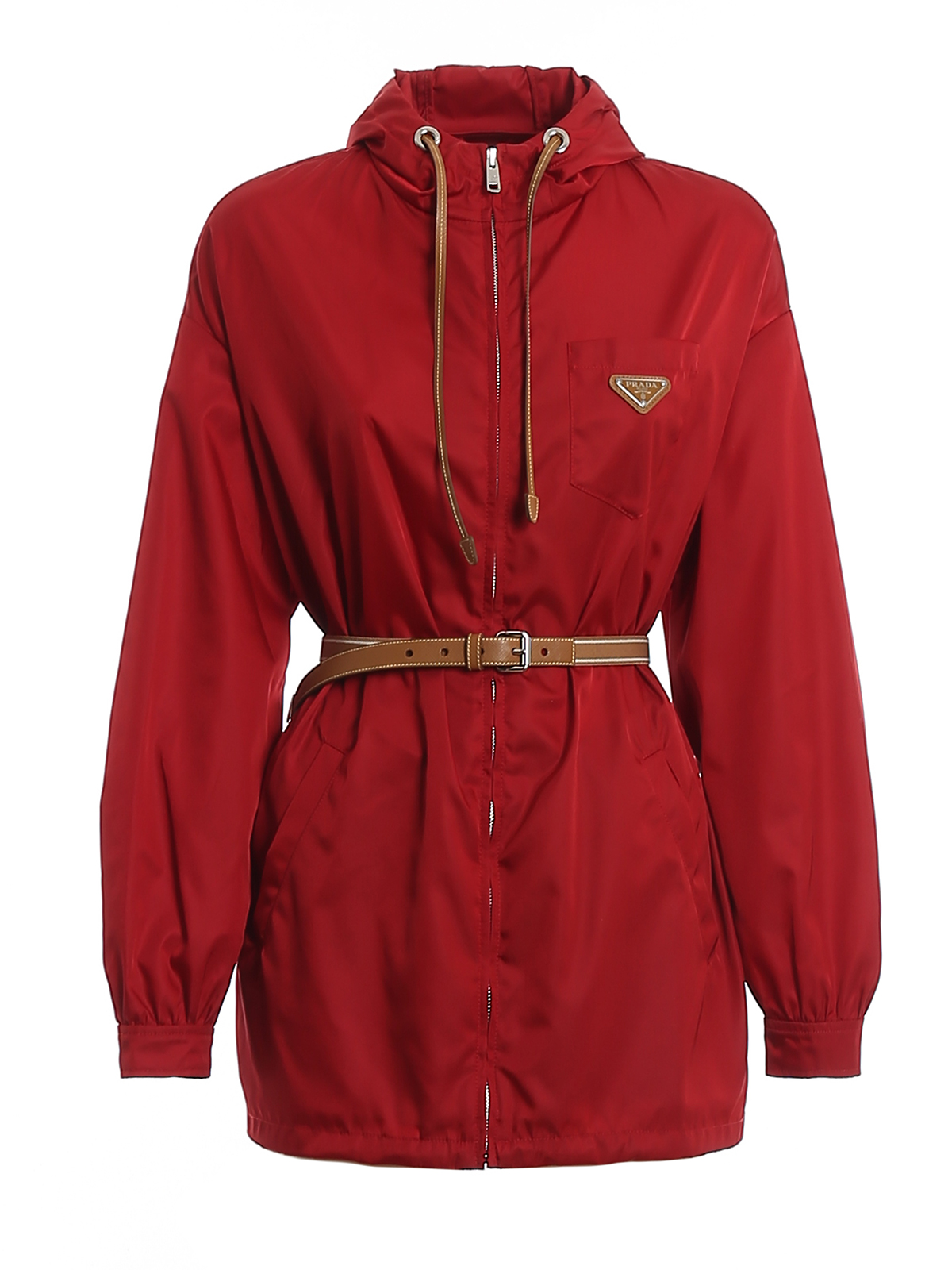 Prada Nylon Gabardine Jacket In Red