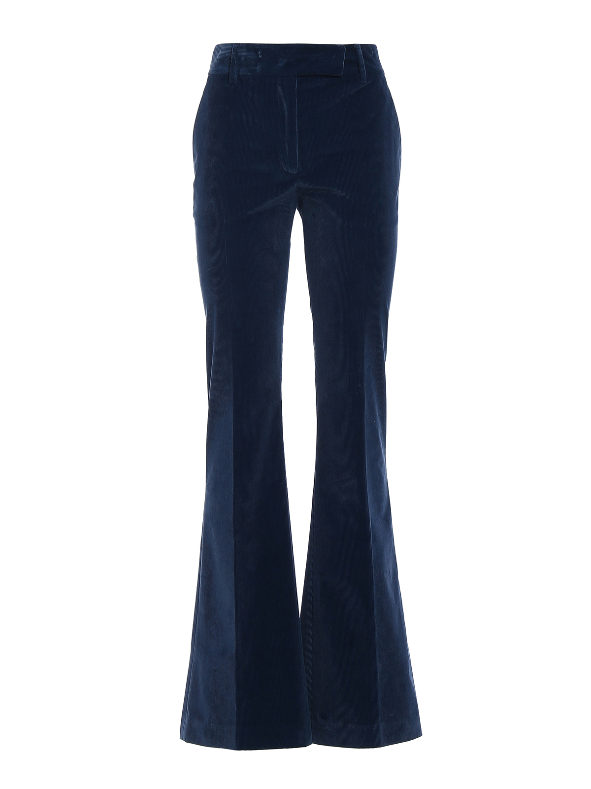 light blue flared trousers