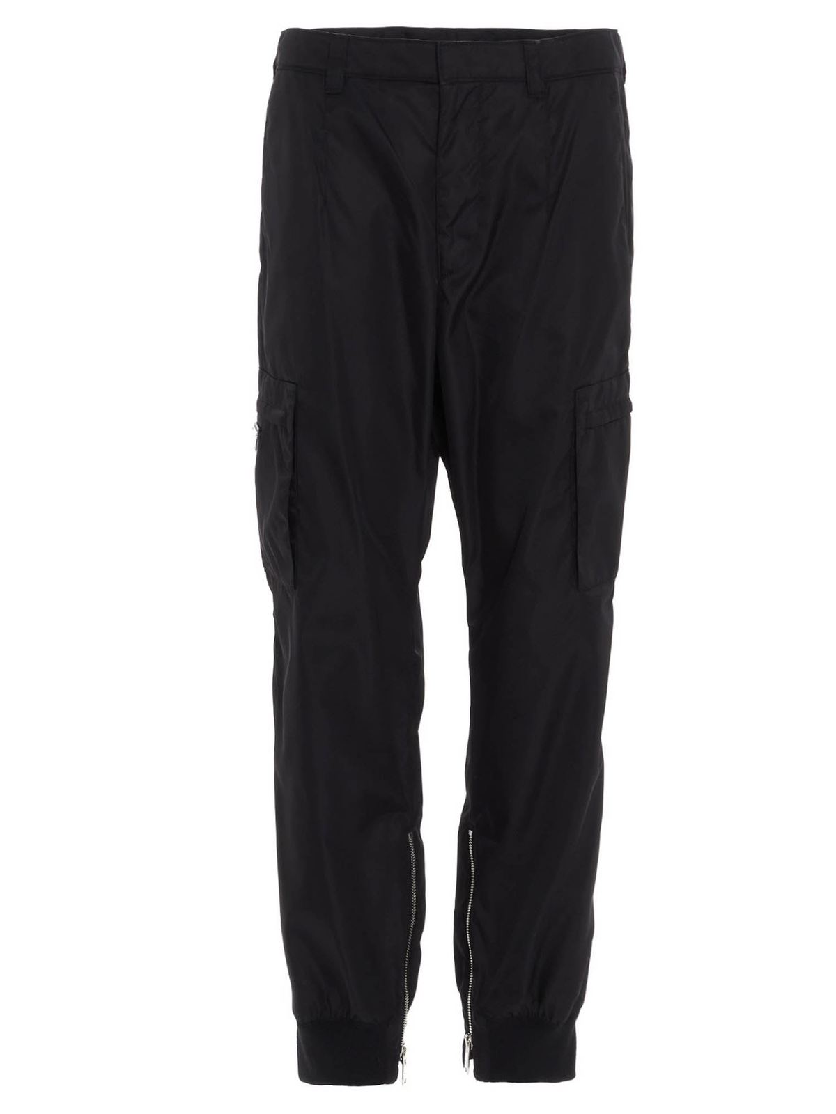 Prada - Logo cargo pants in black - casual trousers - SPH67S1WQ8F0002