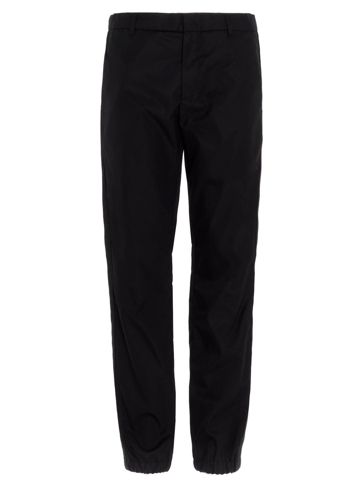 prada logo zip pants