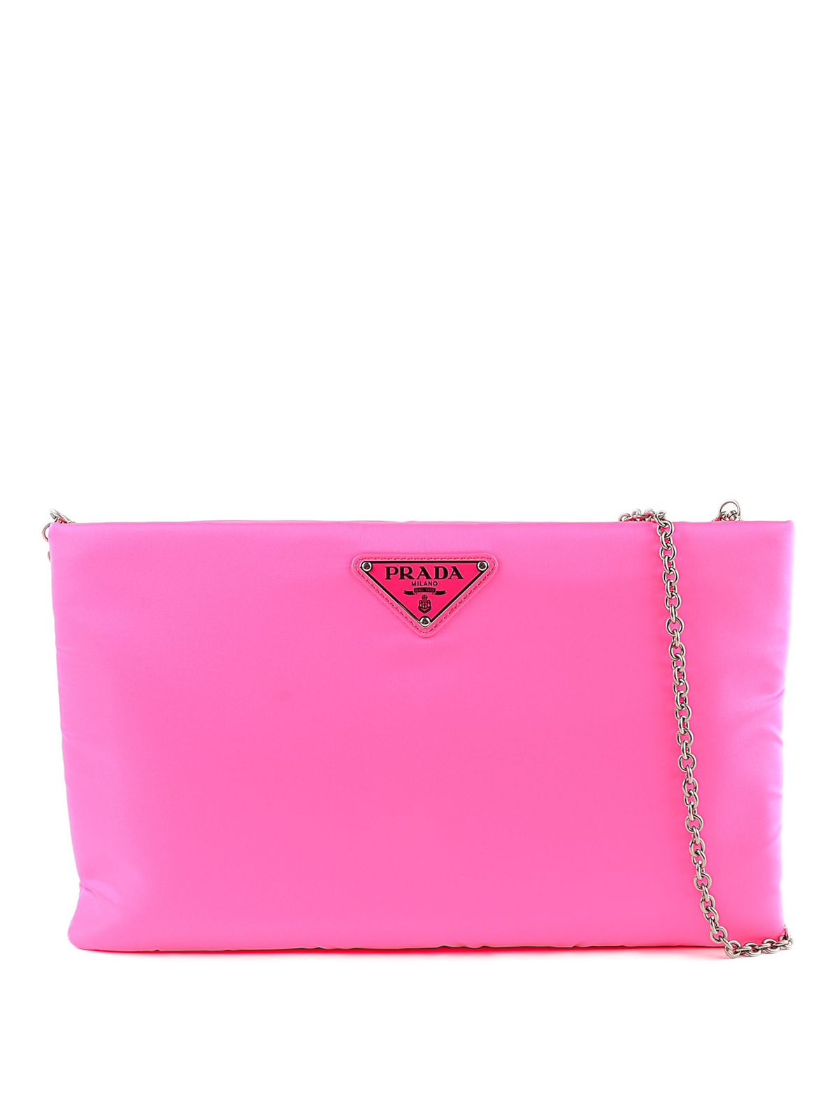 pink prada clutch