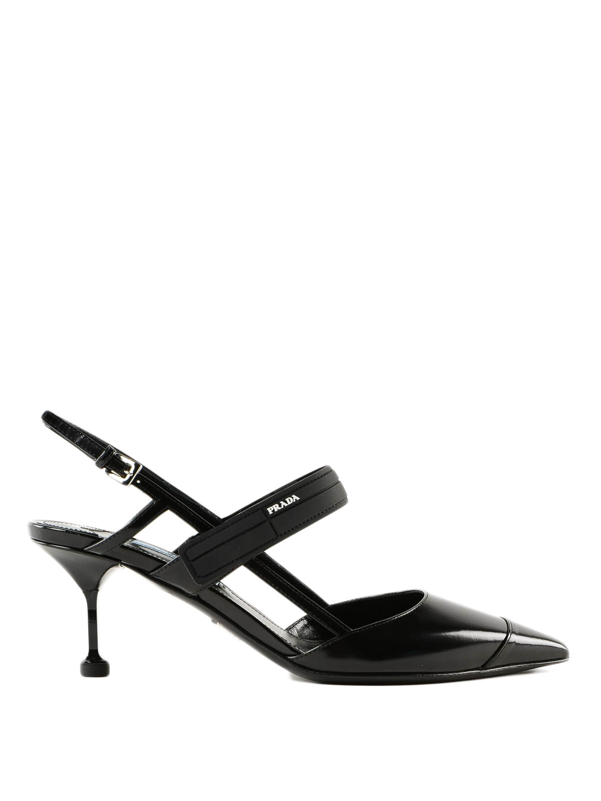 prada black slingbacks