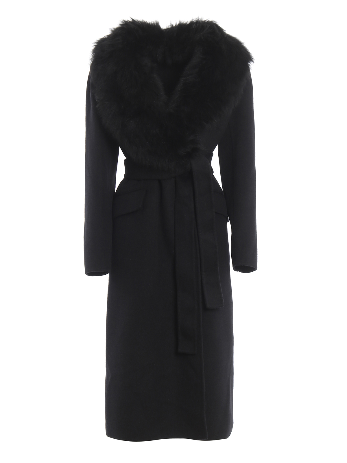 Prada - Fur collar angora blend coat - knee length coats - P684LP1UUO002
