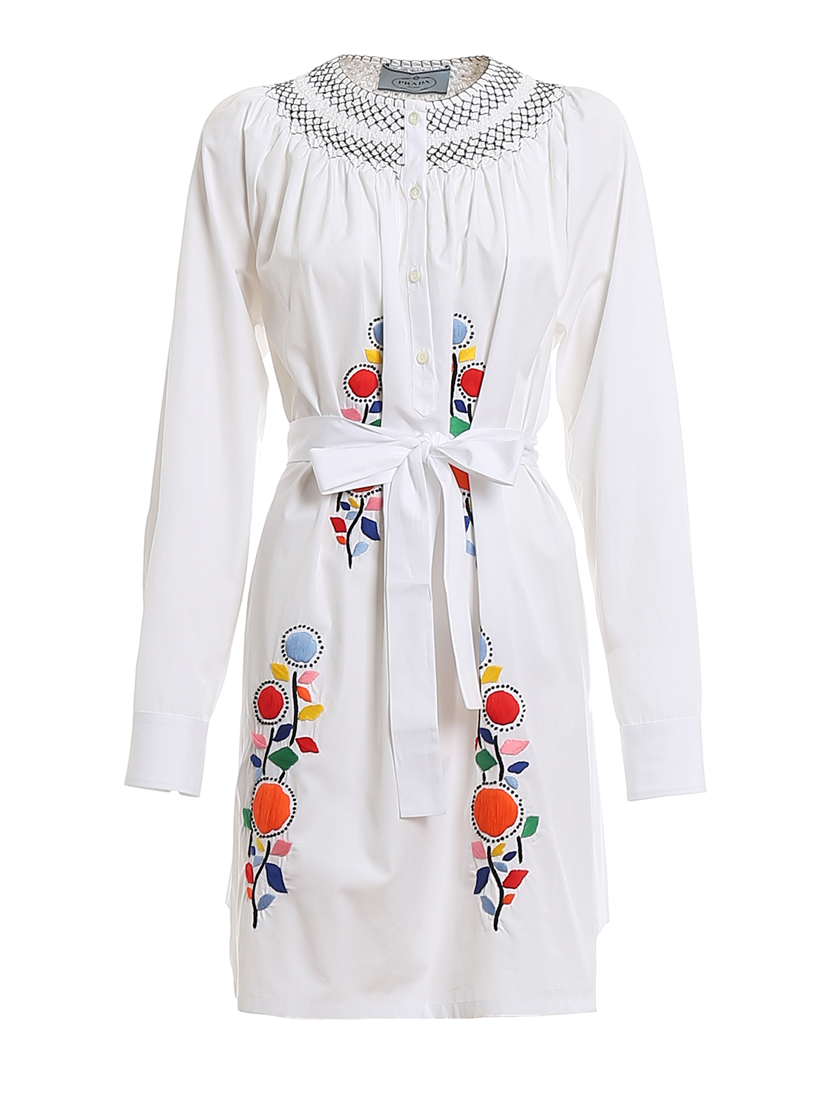 prada embroidered dress