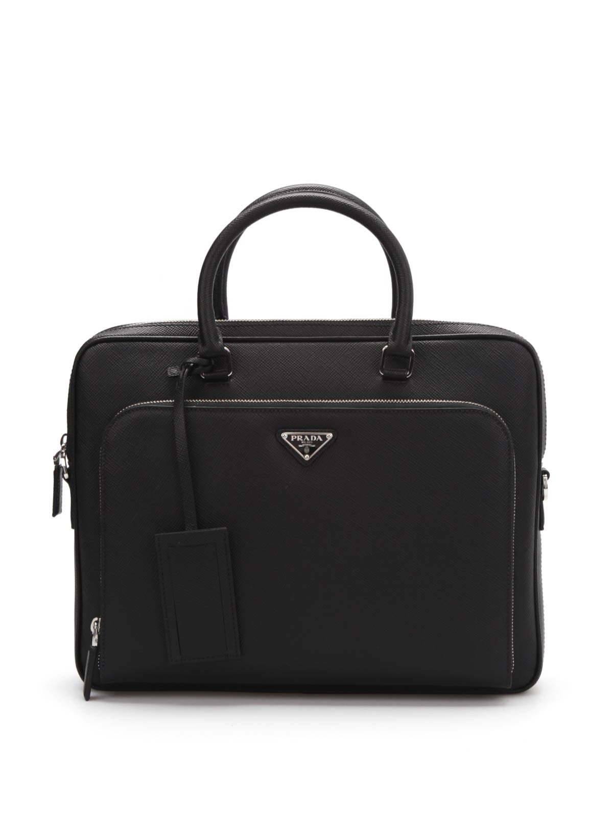 Saffiano leather briefcase by Prada - laptop bags & briefcases | iKRIX