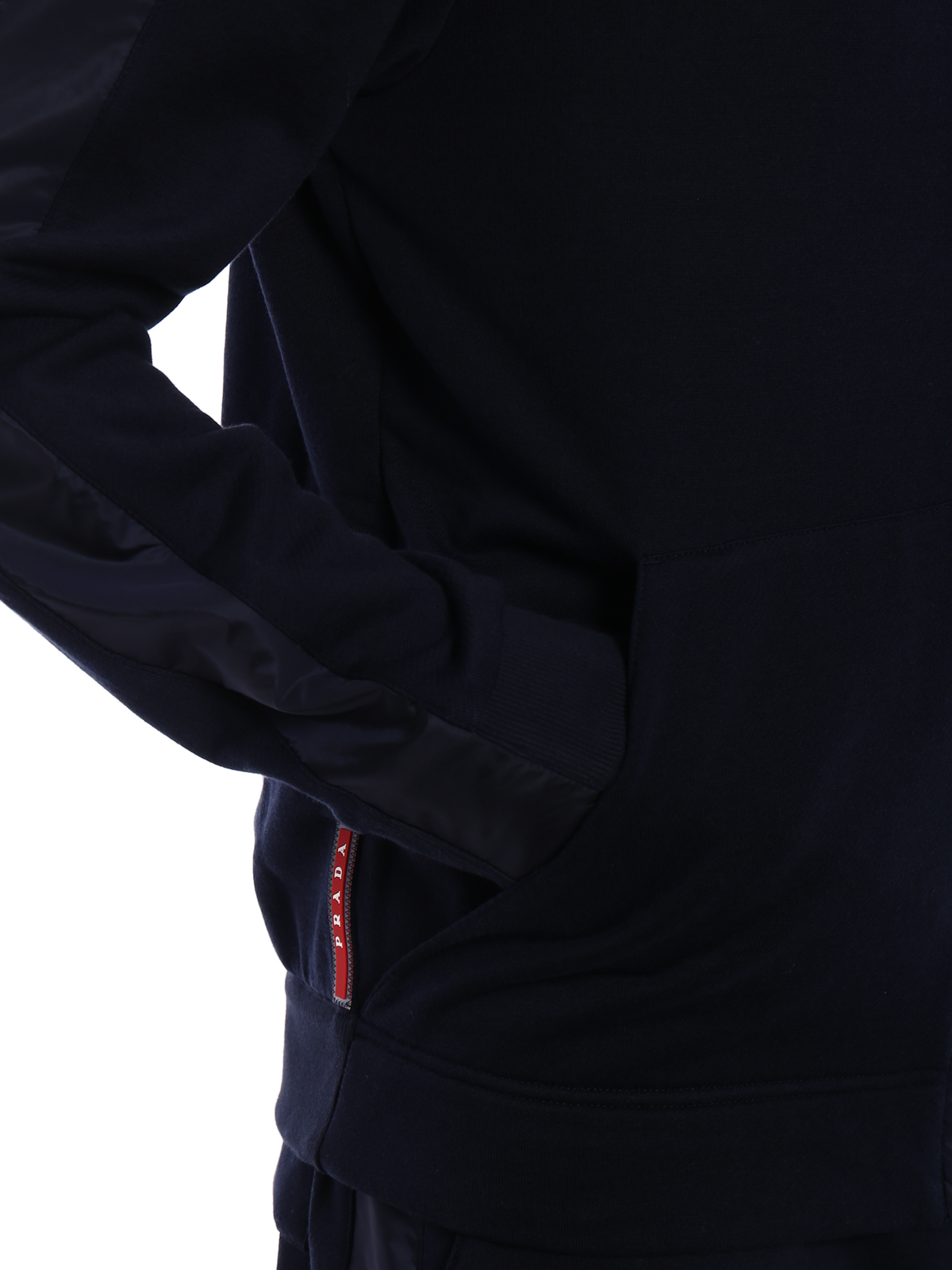 Sweatshirts & Sweaters Prada Linea Rossa - Full zip nylon hooded sweatshirt  - SJC505Q86F0124