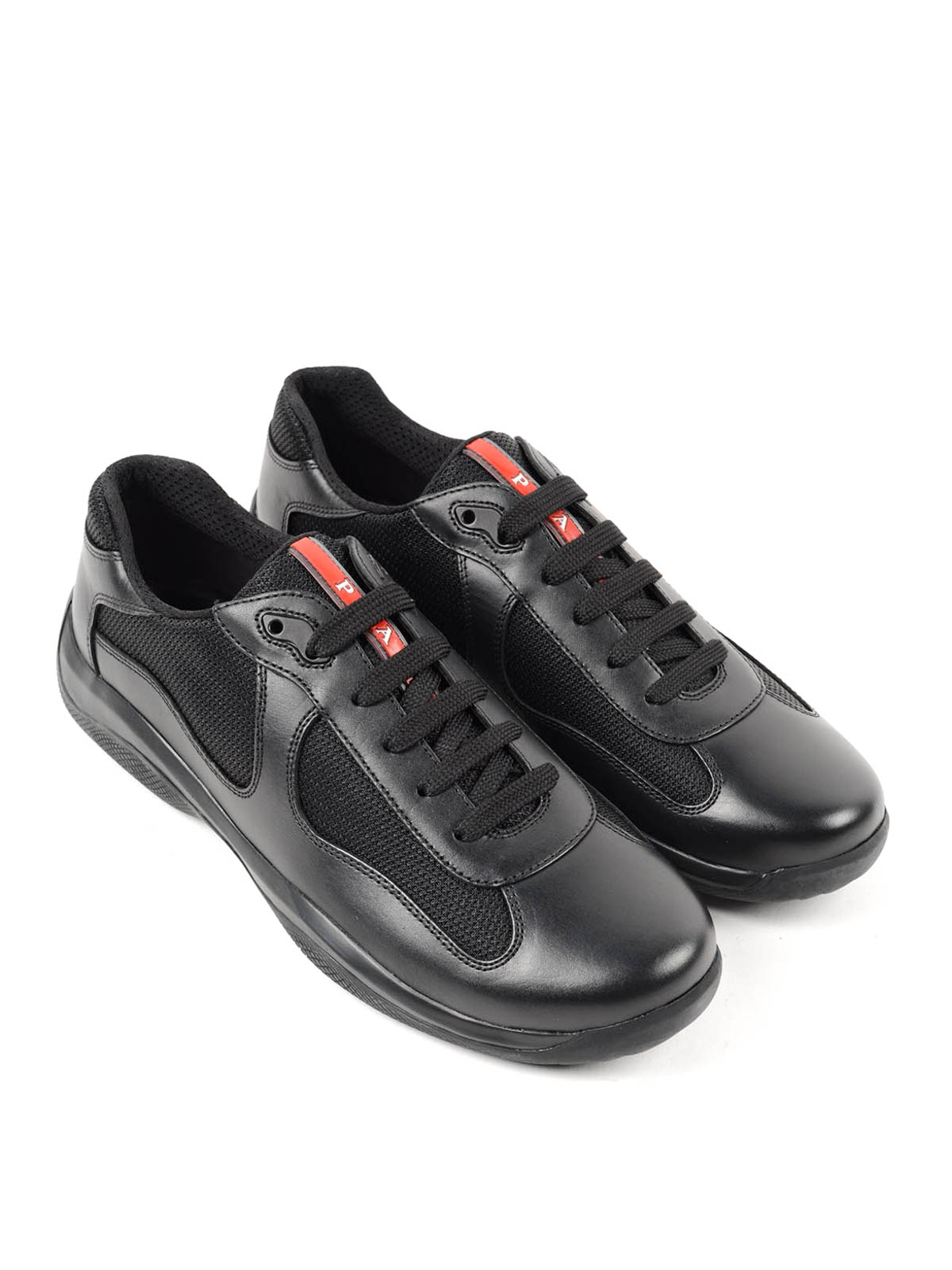 Trainers Prada Linea Rossa - Leather and nylon sneakers ...