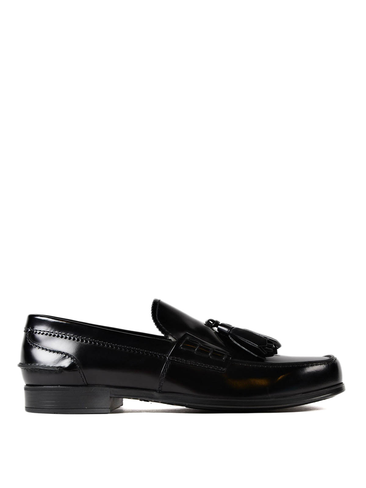 Loafers & Slippers Prada - Brushed leather loafer with tassels -  2DG091B4L002