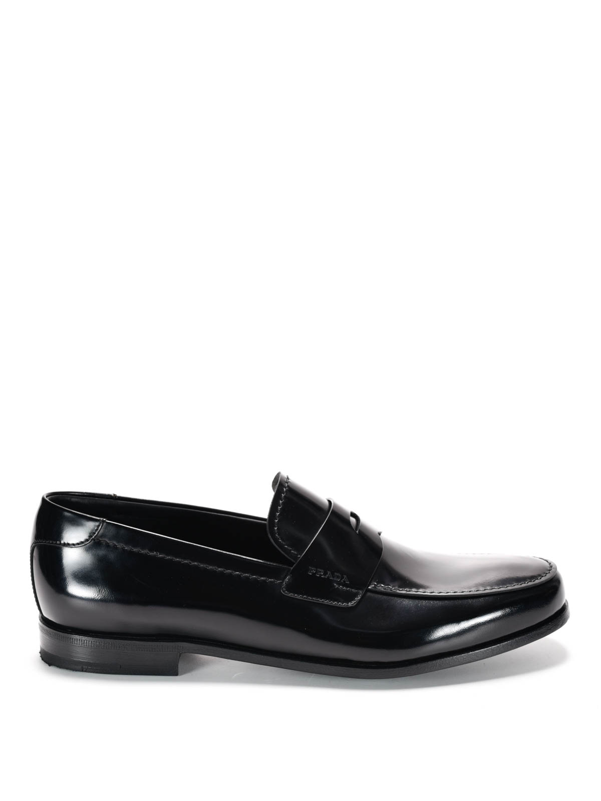 Brushed leather loafers by Prada - Loafers & Slippers | iKRIX
