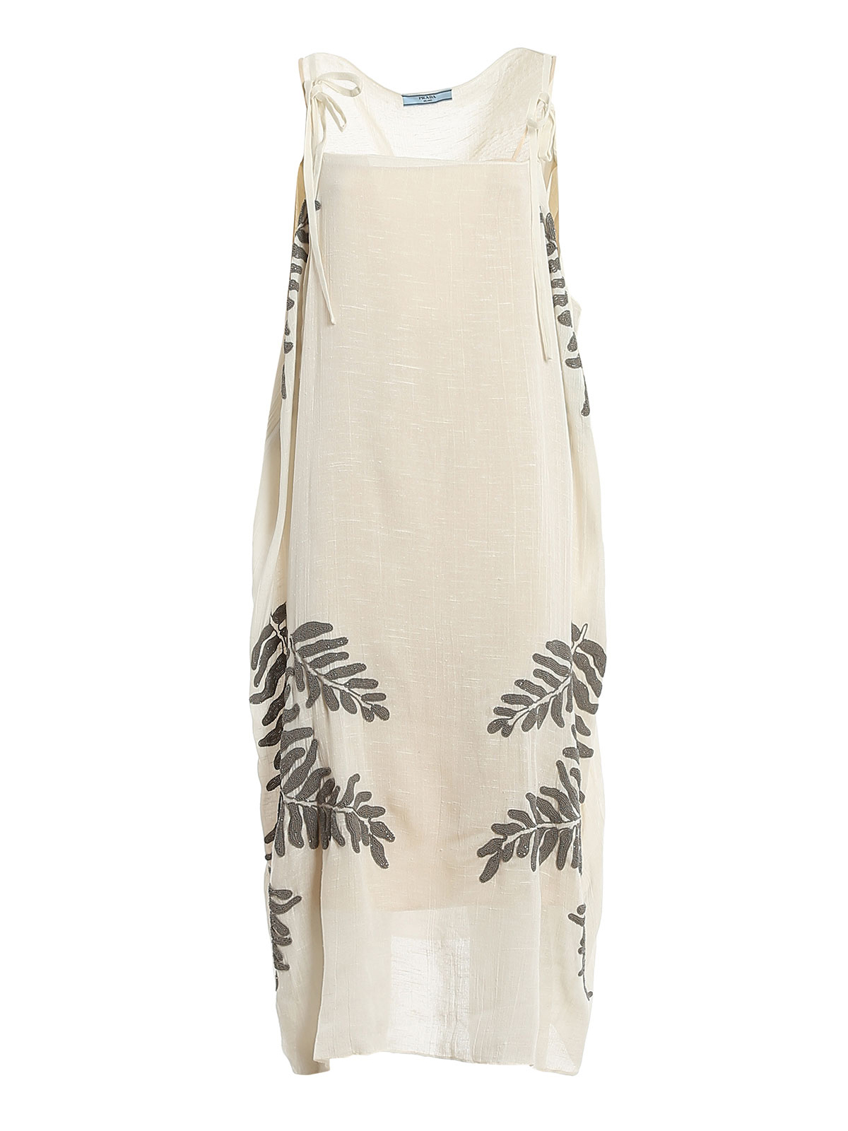 fern embroidered dress