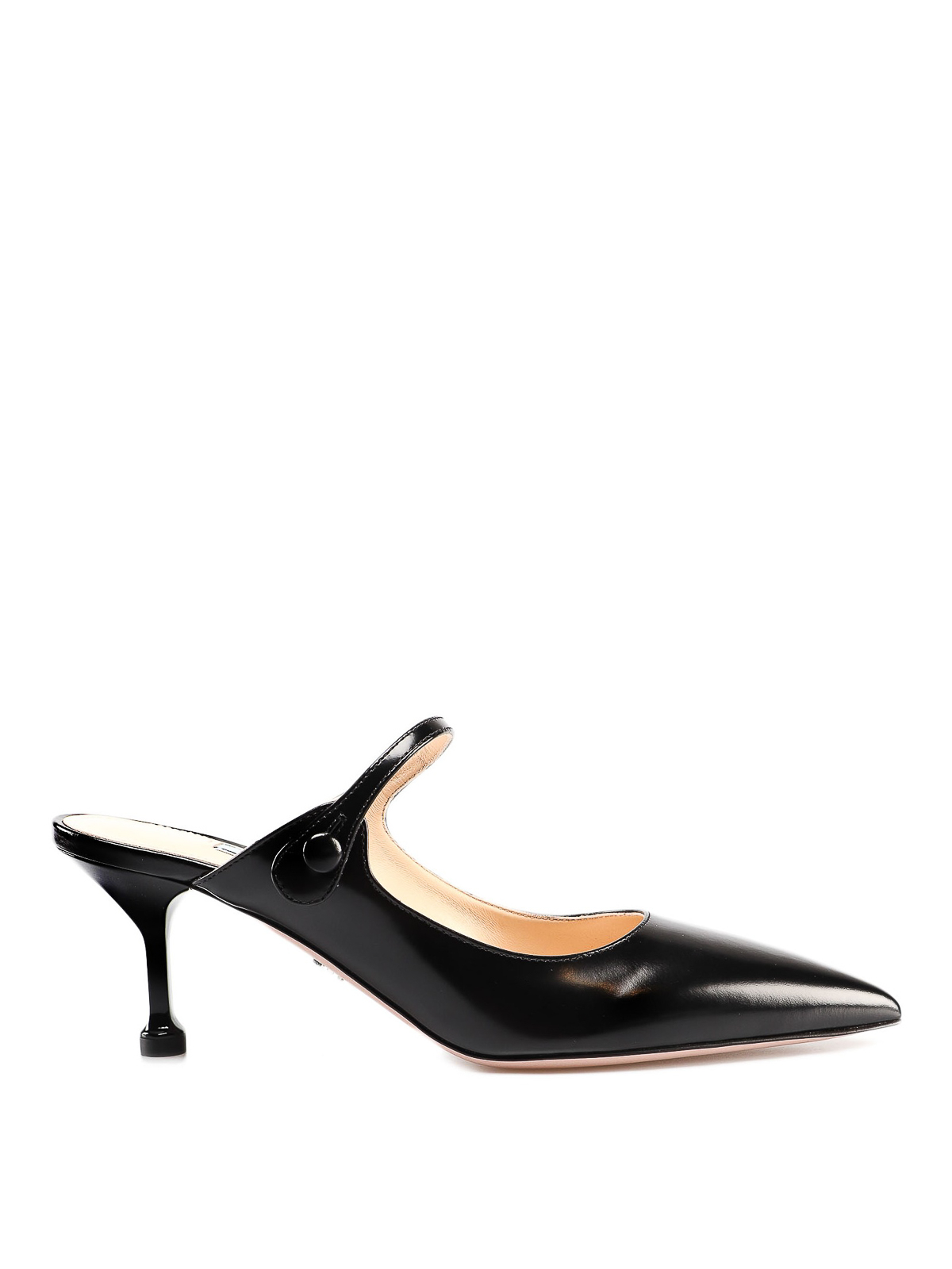 polished leather mules - mules shoes 