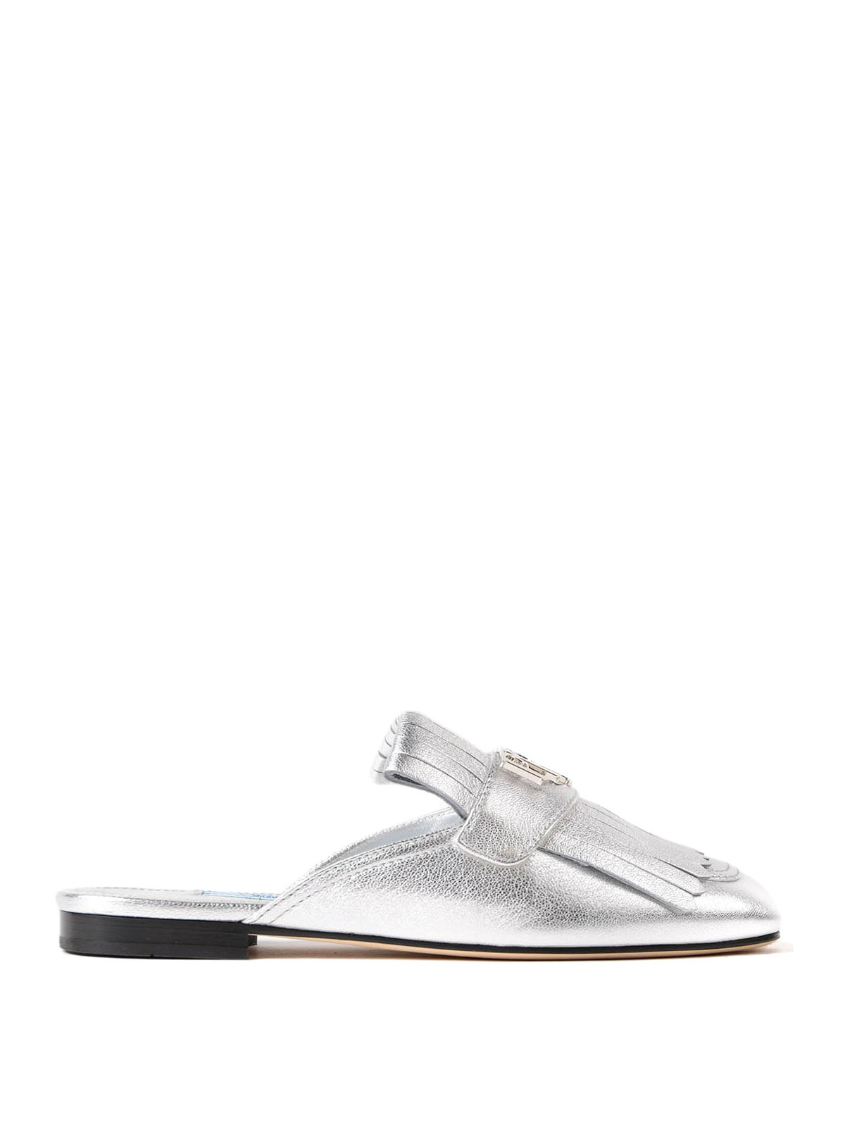 prada metallic mules