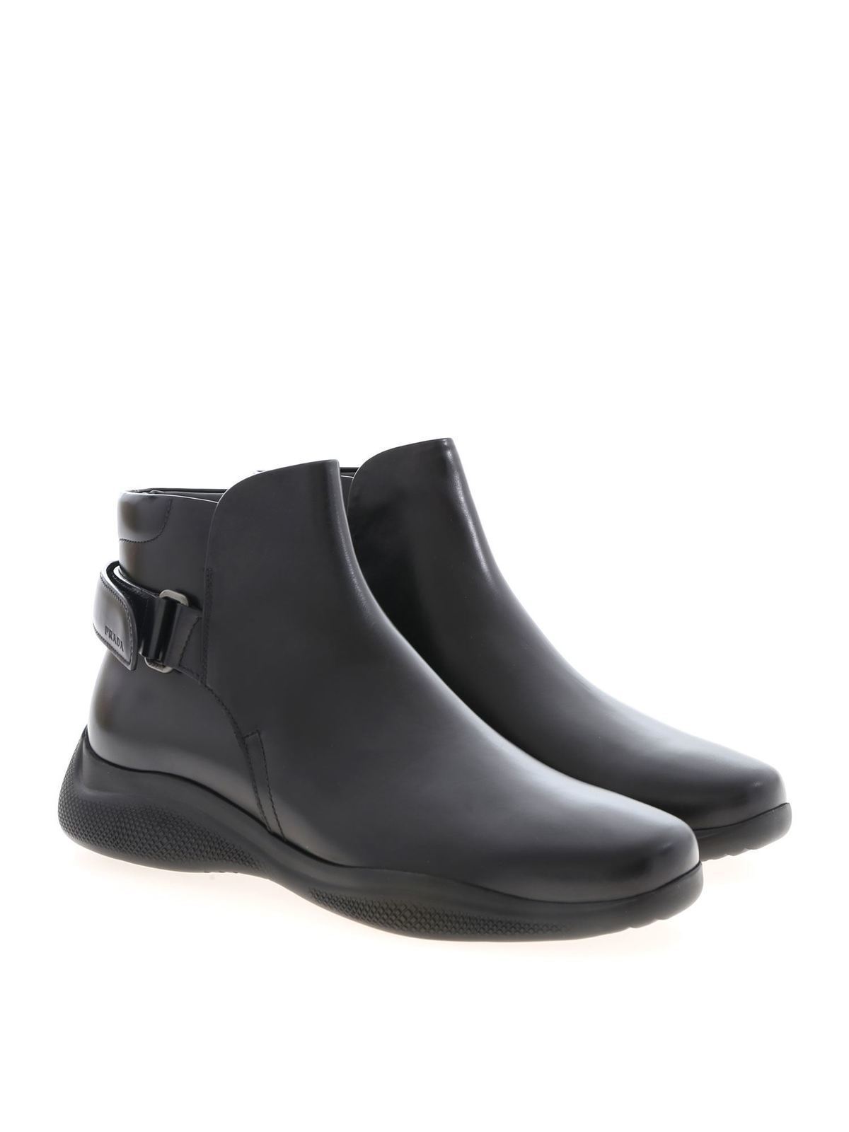 prada black ankle boots