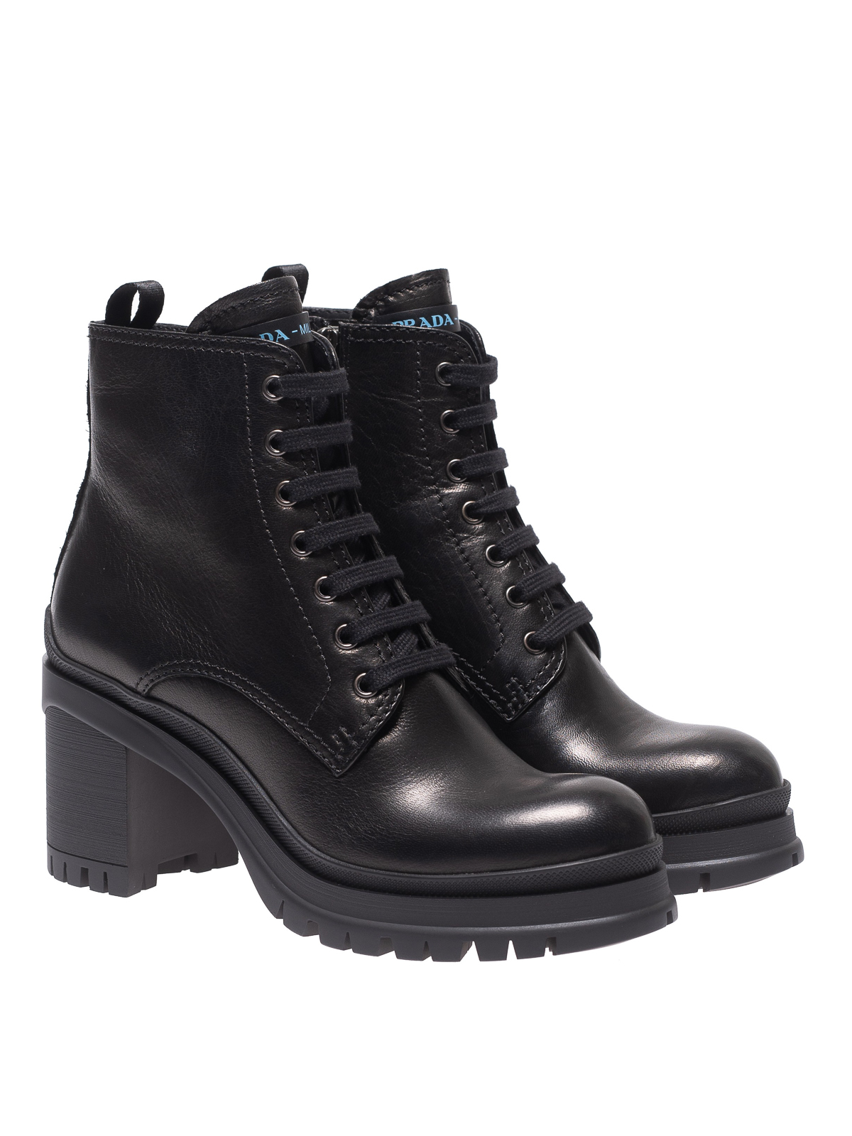 prada lace up combat boot