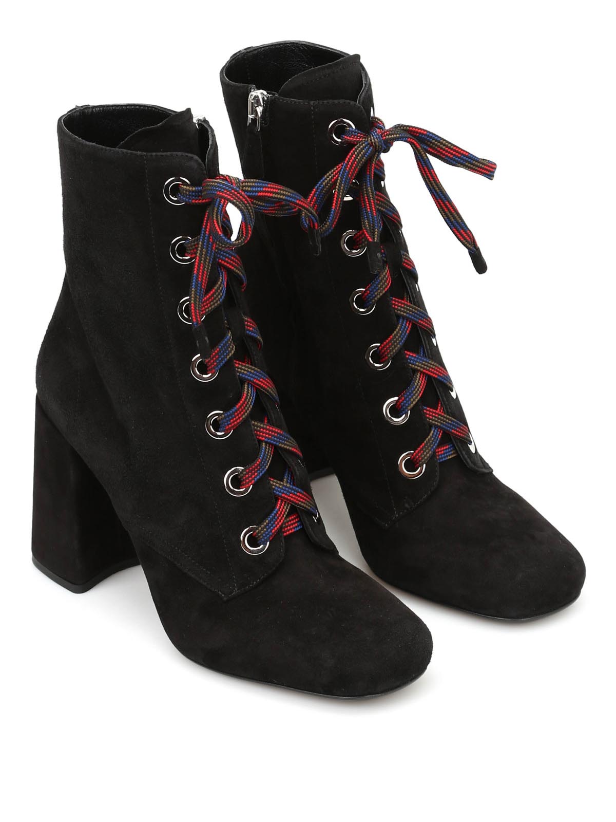 contrast Voorouder Vertrouwen op Ankle boots Prada - Lace-up suede ankle boots - 1T201H008F000207