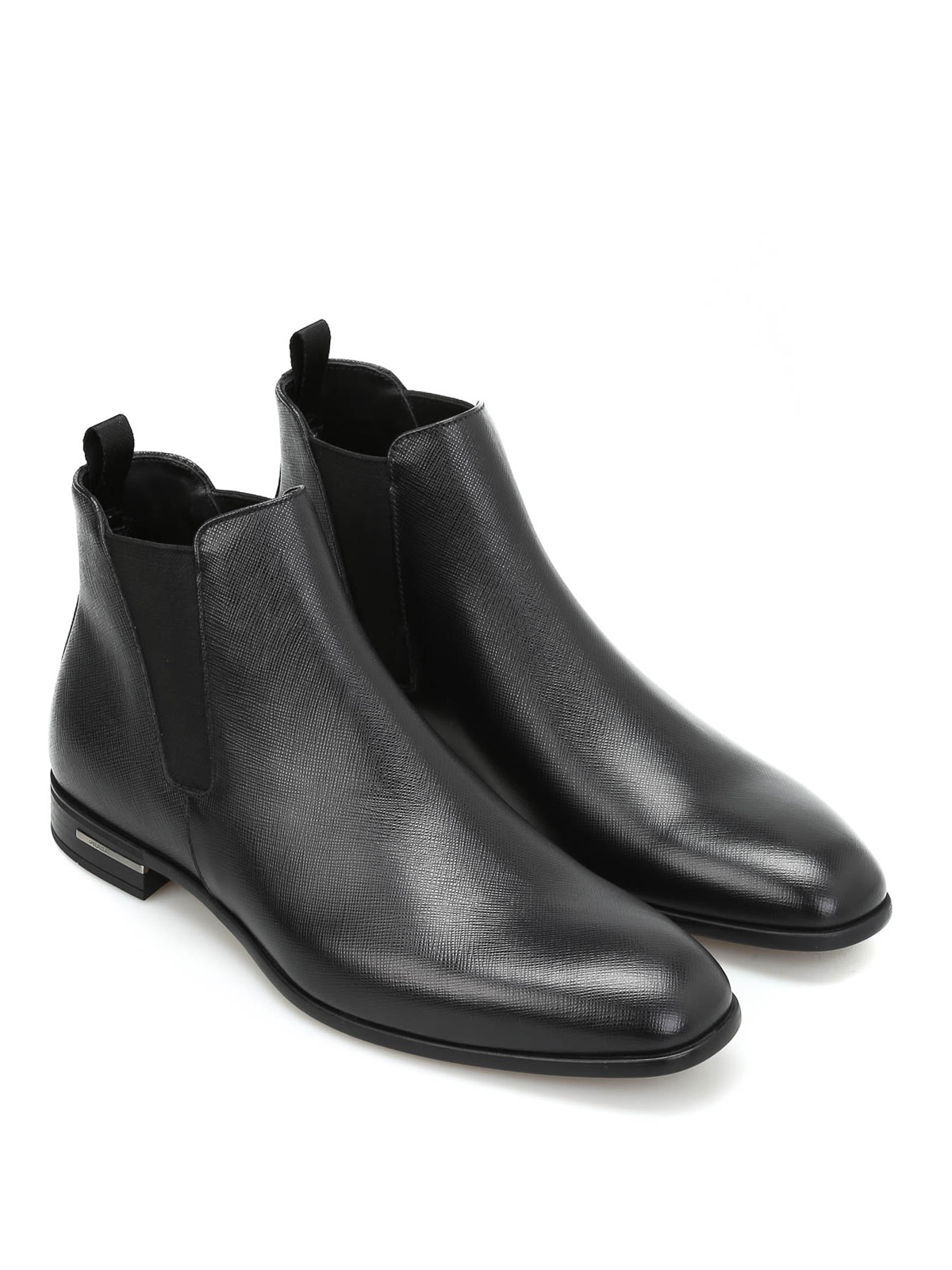 Prada - Saffiano leather ankle boots 