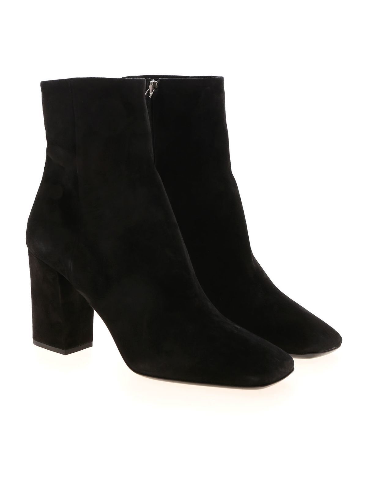 Prada - Suede ankle boots in black 