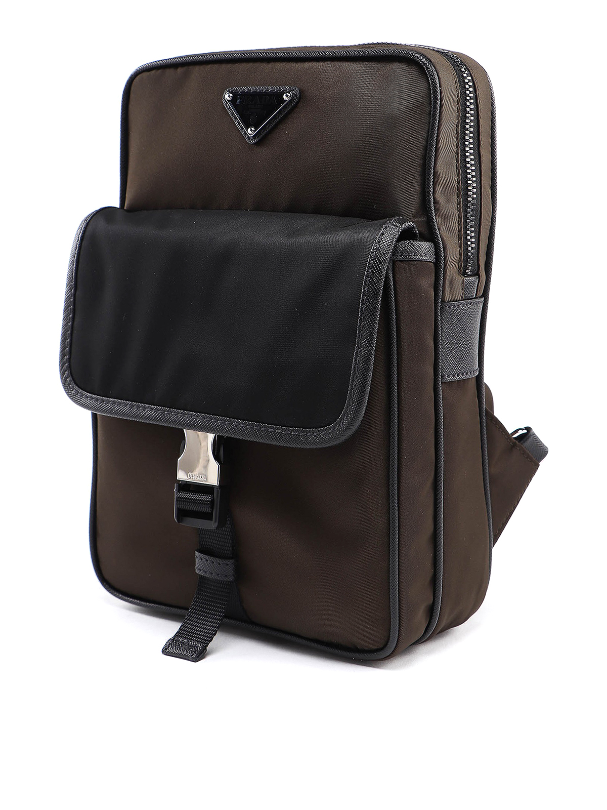 Prada - Techno fabric sling backpack 