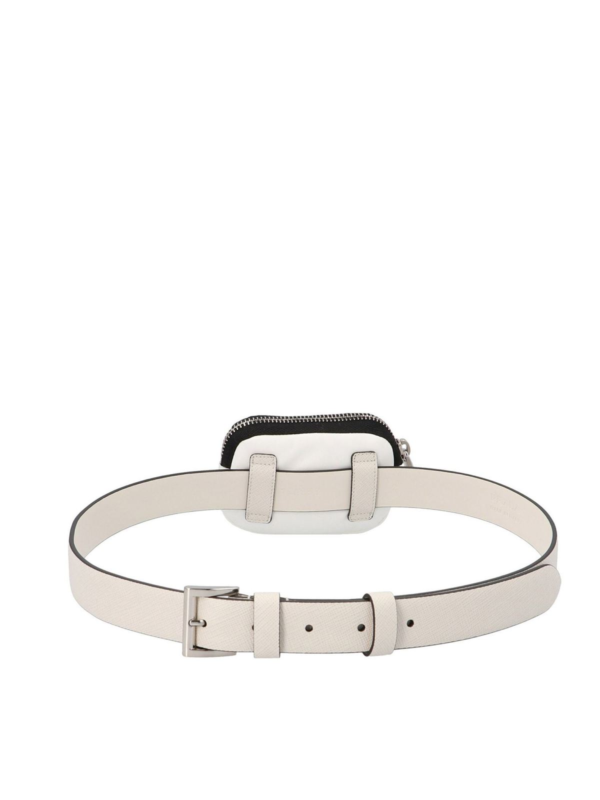 prada belt white