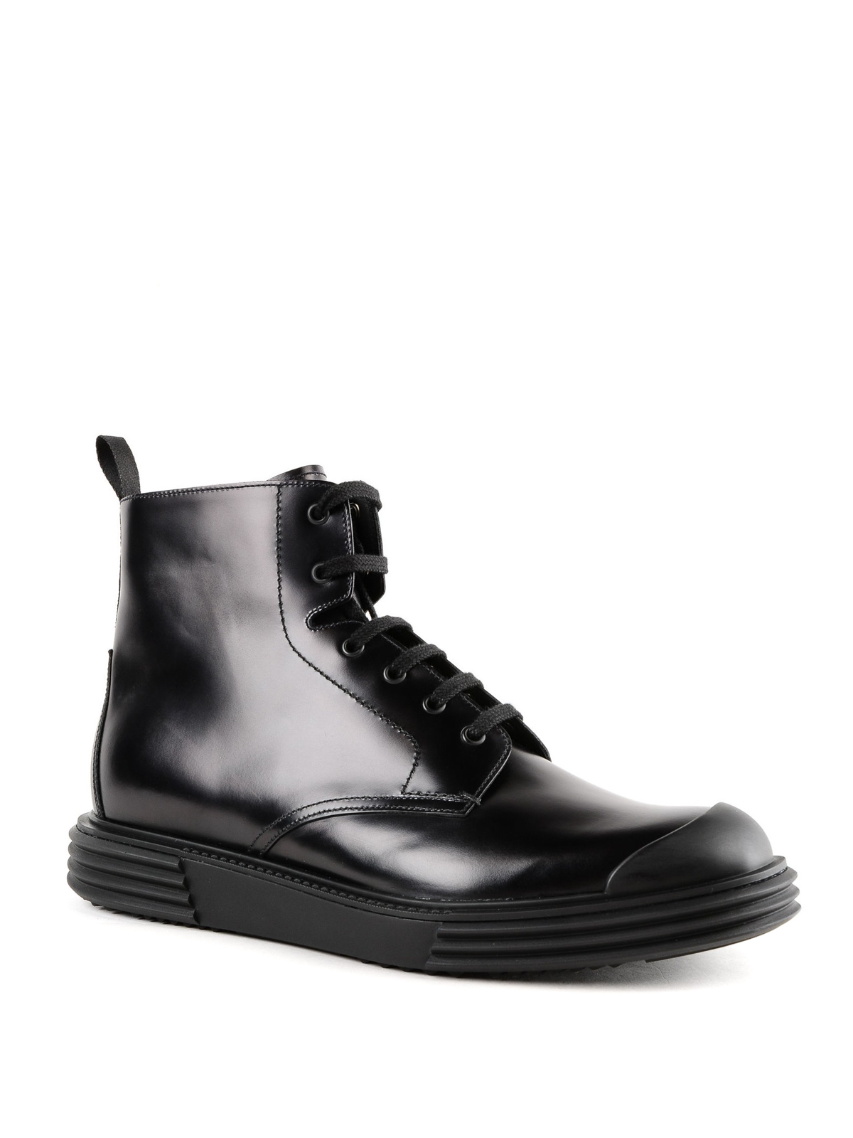 Shetland Voorbijgaand uniek Boots Prada - Brushed leather boots - 2TE129ZJY002 | Shop online at iKRIX