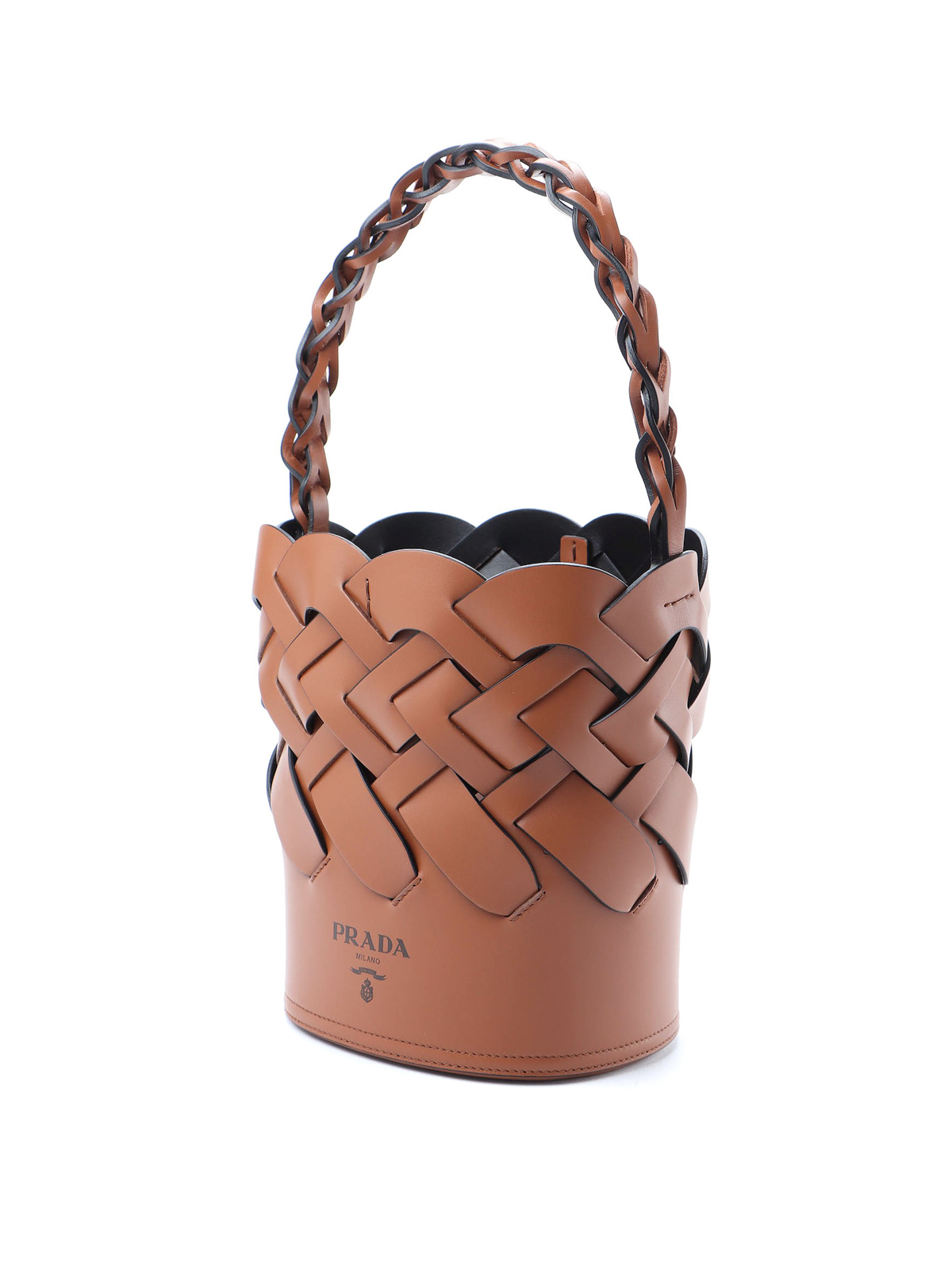 prada woven leather bag